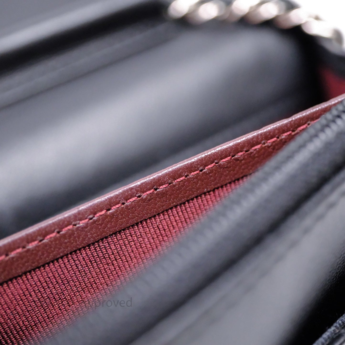 Chanel Quilted Classic Wallet on Chain WOC Black Lambskin Silver Hardware