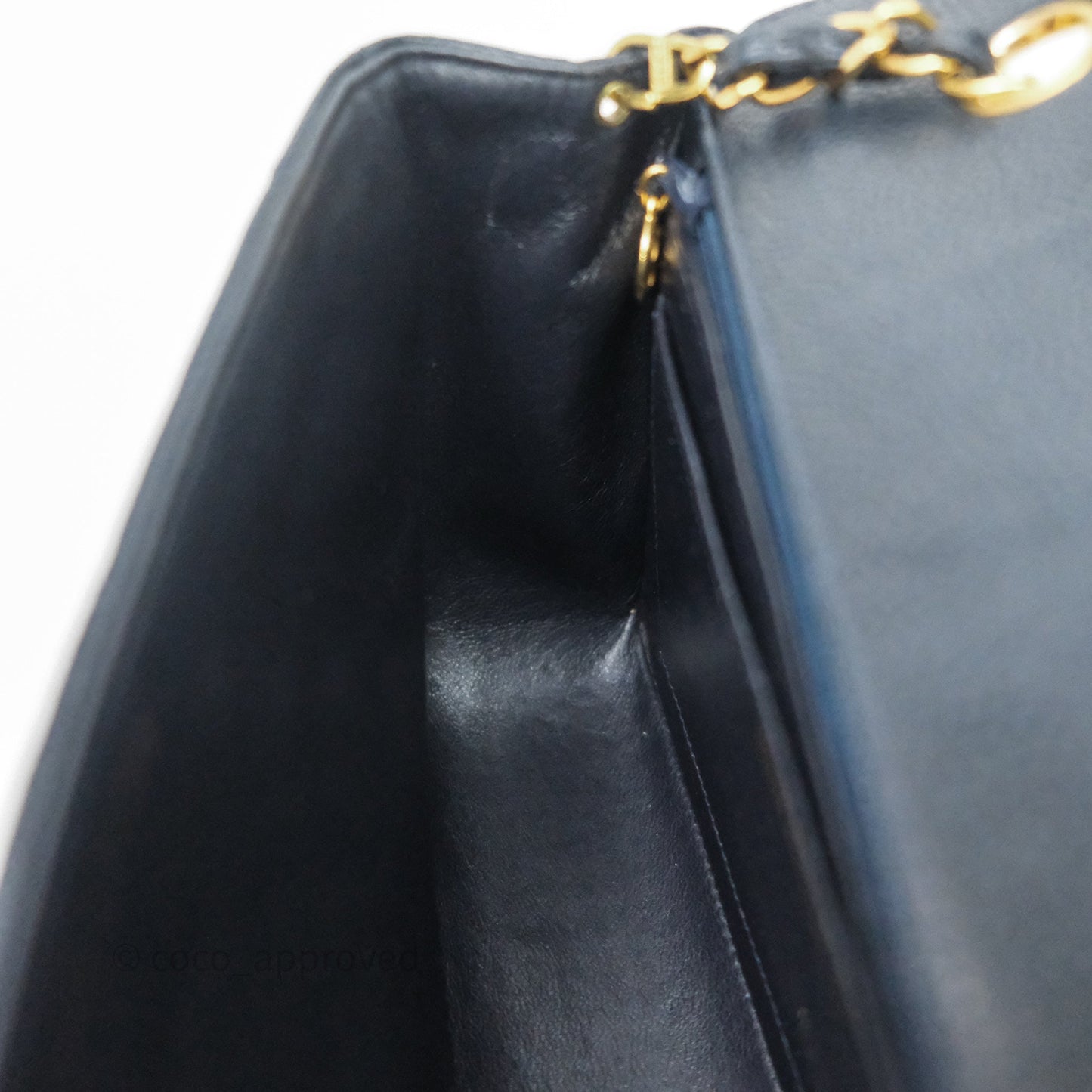 Chanel Vintage Medium Classic Diana Flap Bag Black Caviar 24K Gold Hardware
