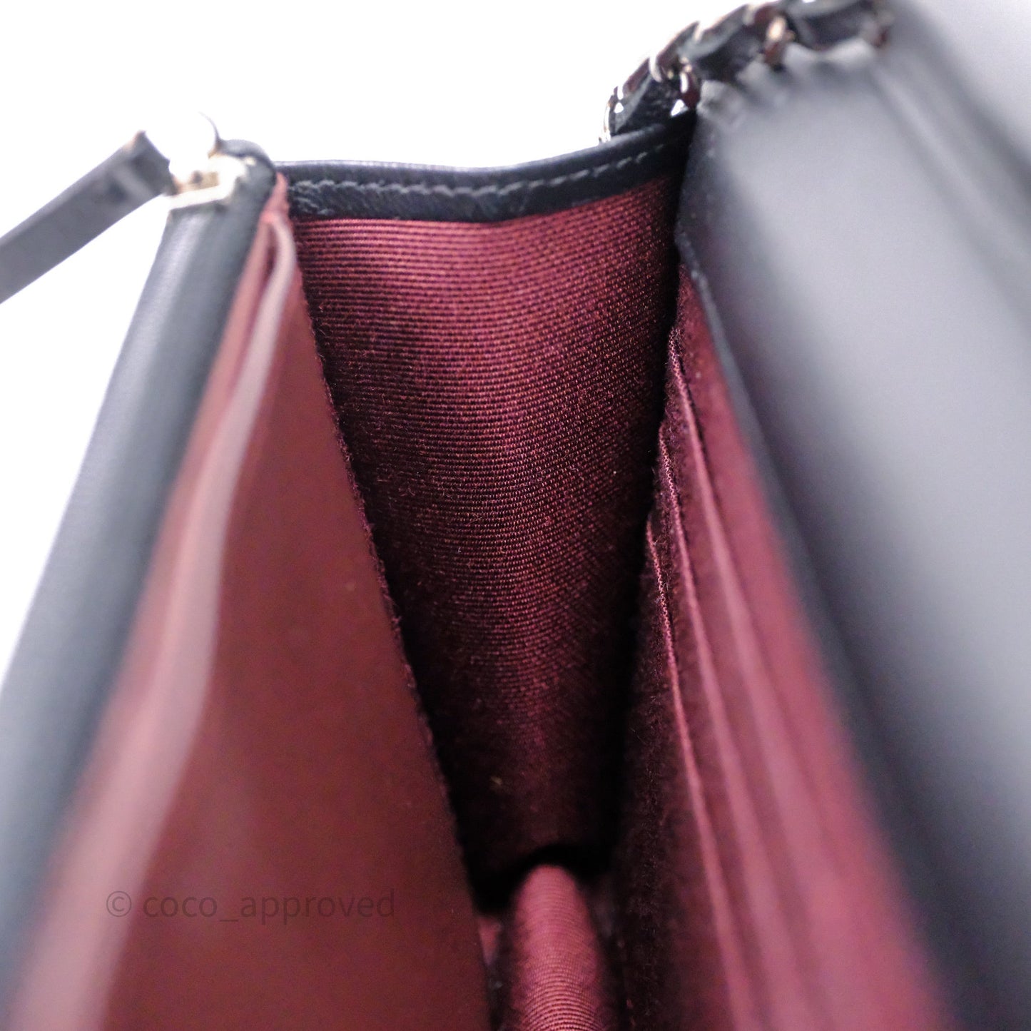 Chanel Quilted Classic Wallet on Chain WOC Black Lambskin Silver Hardware