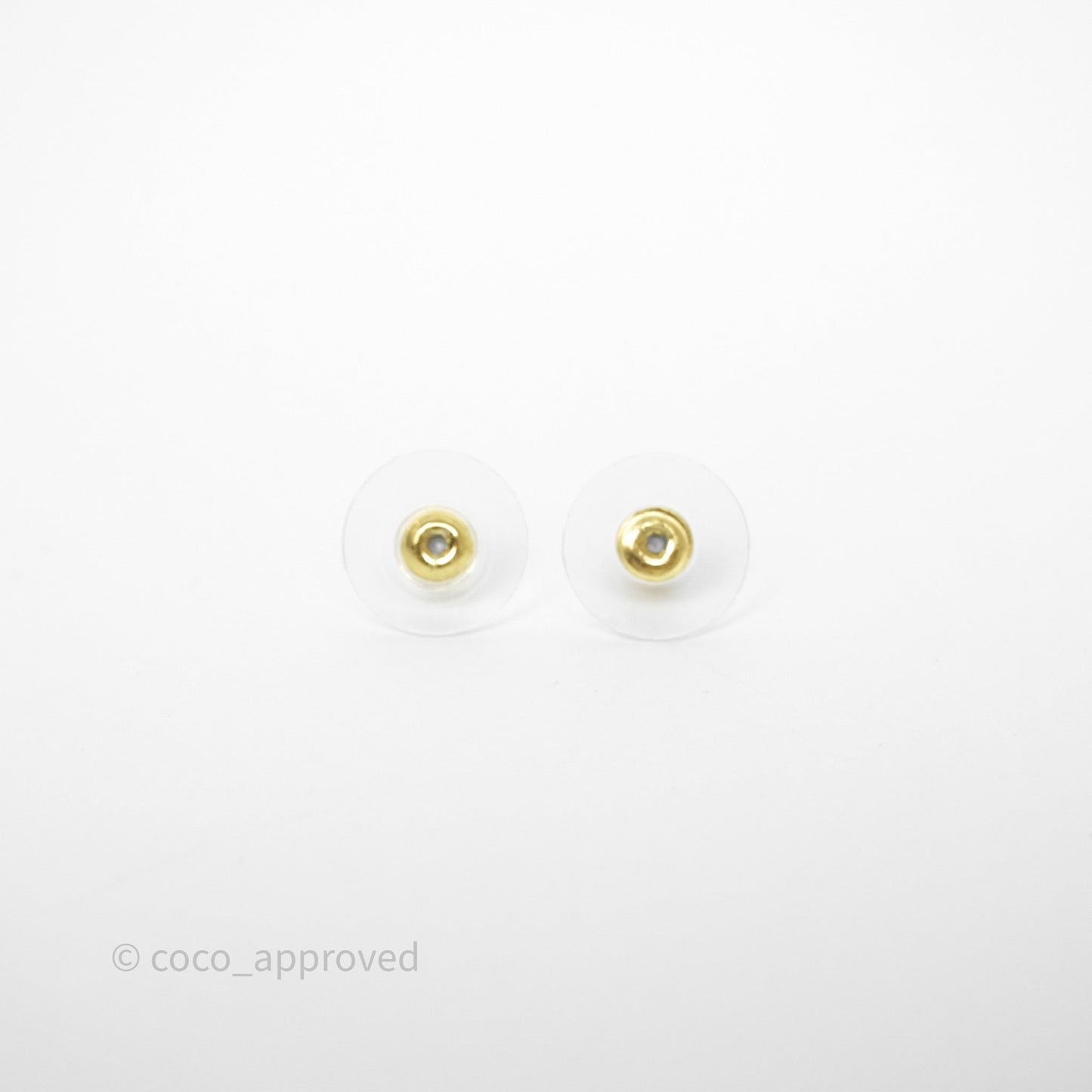 Chanel Square Crystal Pink CC Earrings Gold Tone 24S