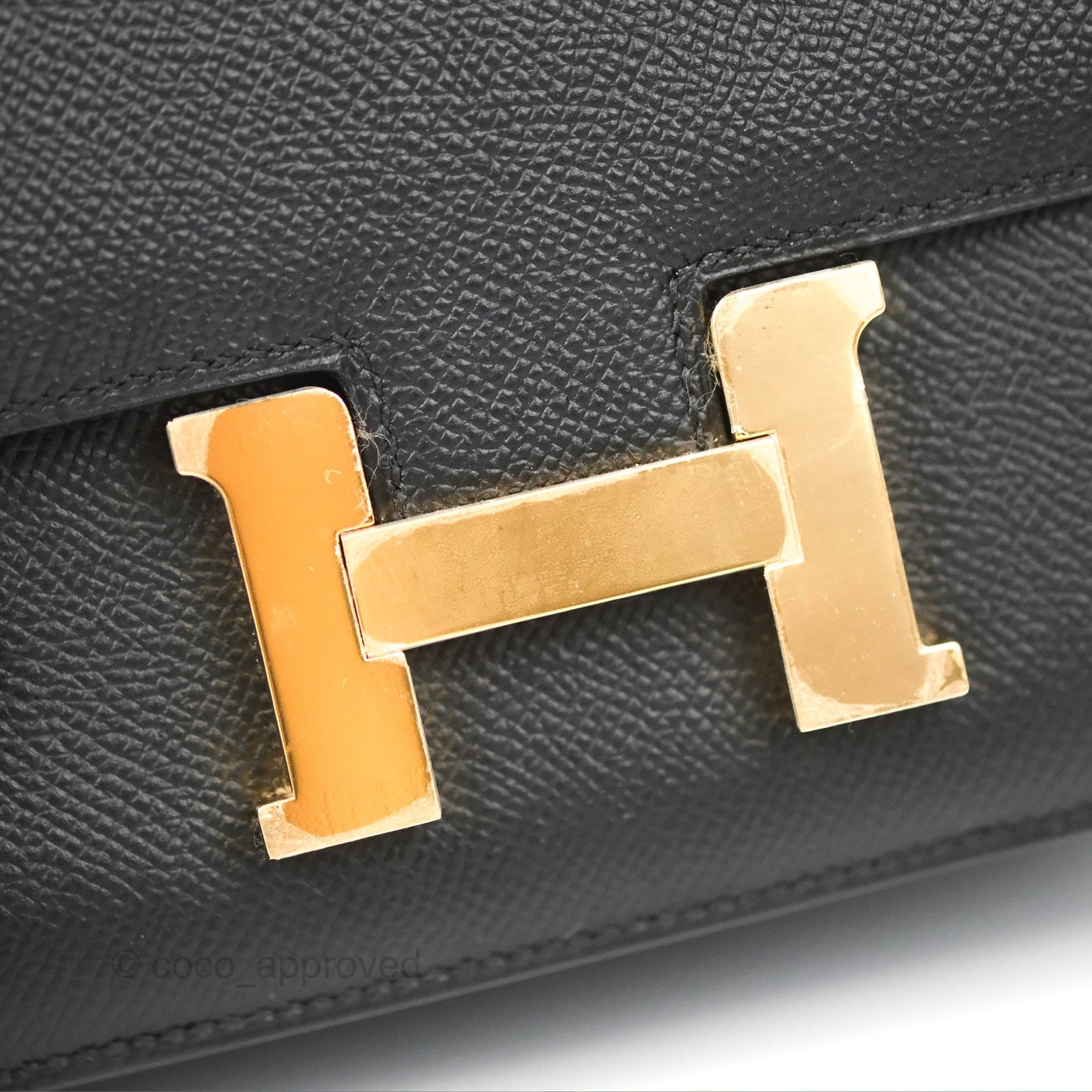 Hermès Constance Mini 18cm Black Epsom Gold Hardware