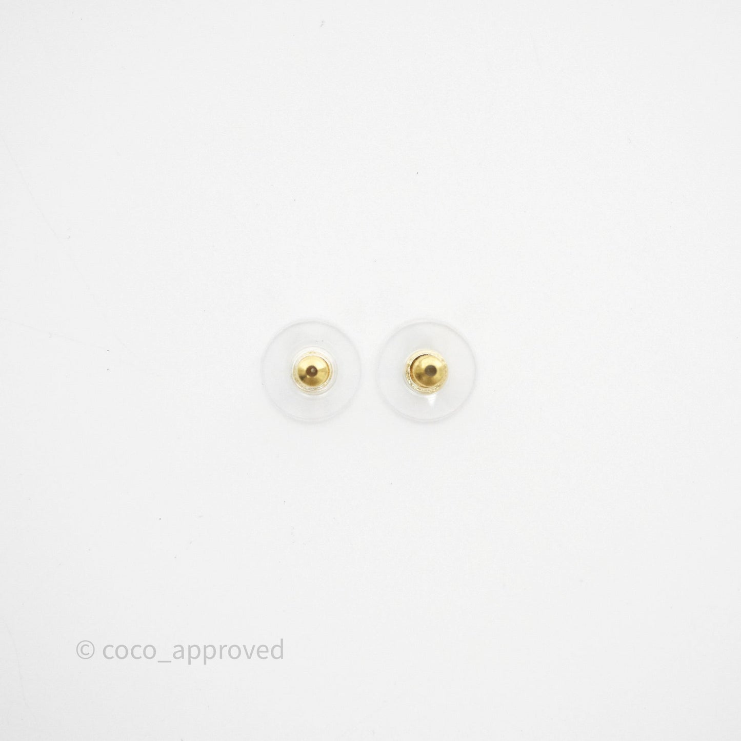 Chanel Square Crystal Pink CC Earrings Gold Tone 24S
