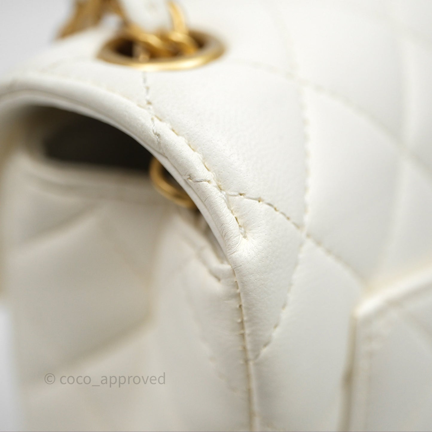 Chanel Casino Chips Chain White Lambskin Flap Bag