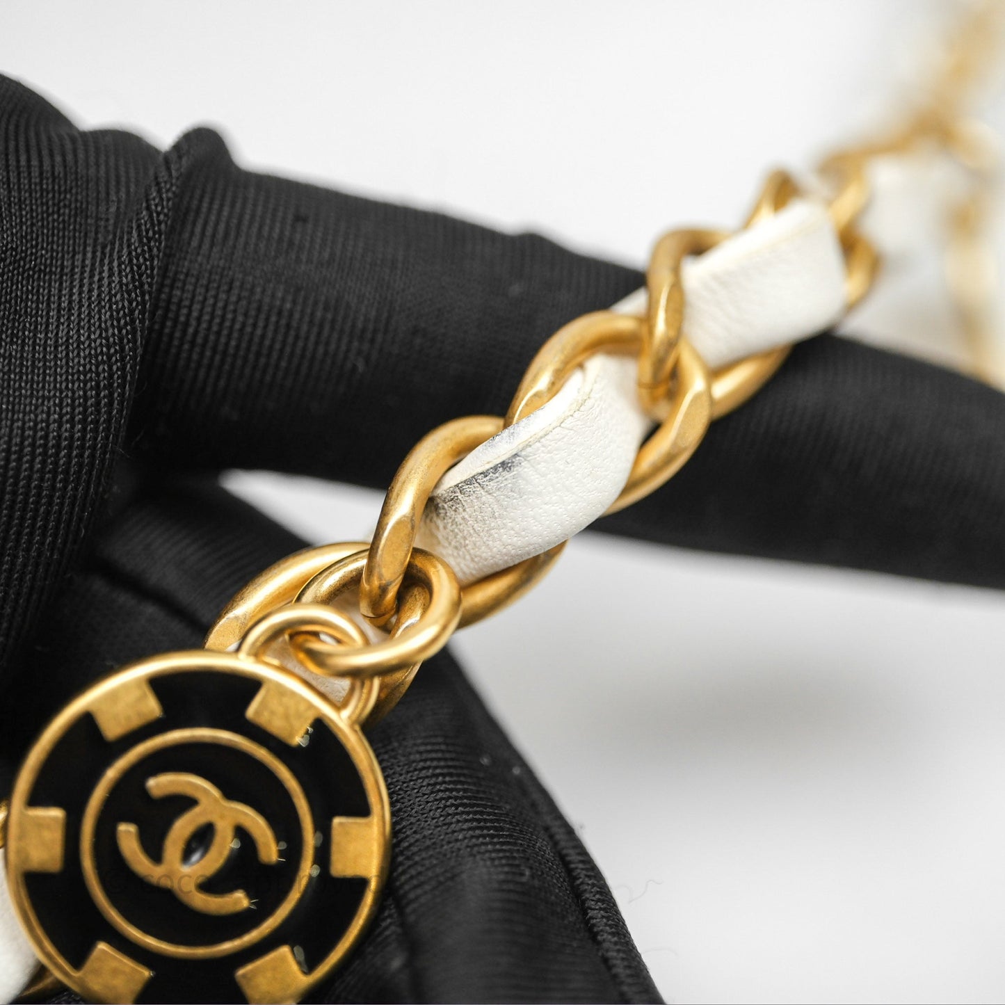 Chanel Casino Chips Chain White Lambskin Flap Bag