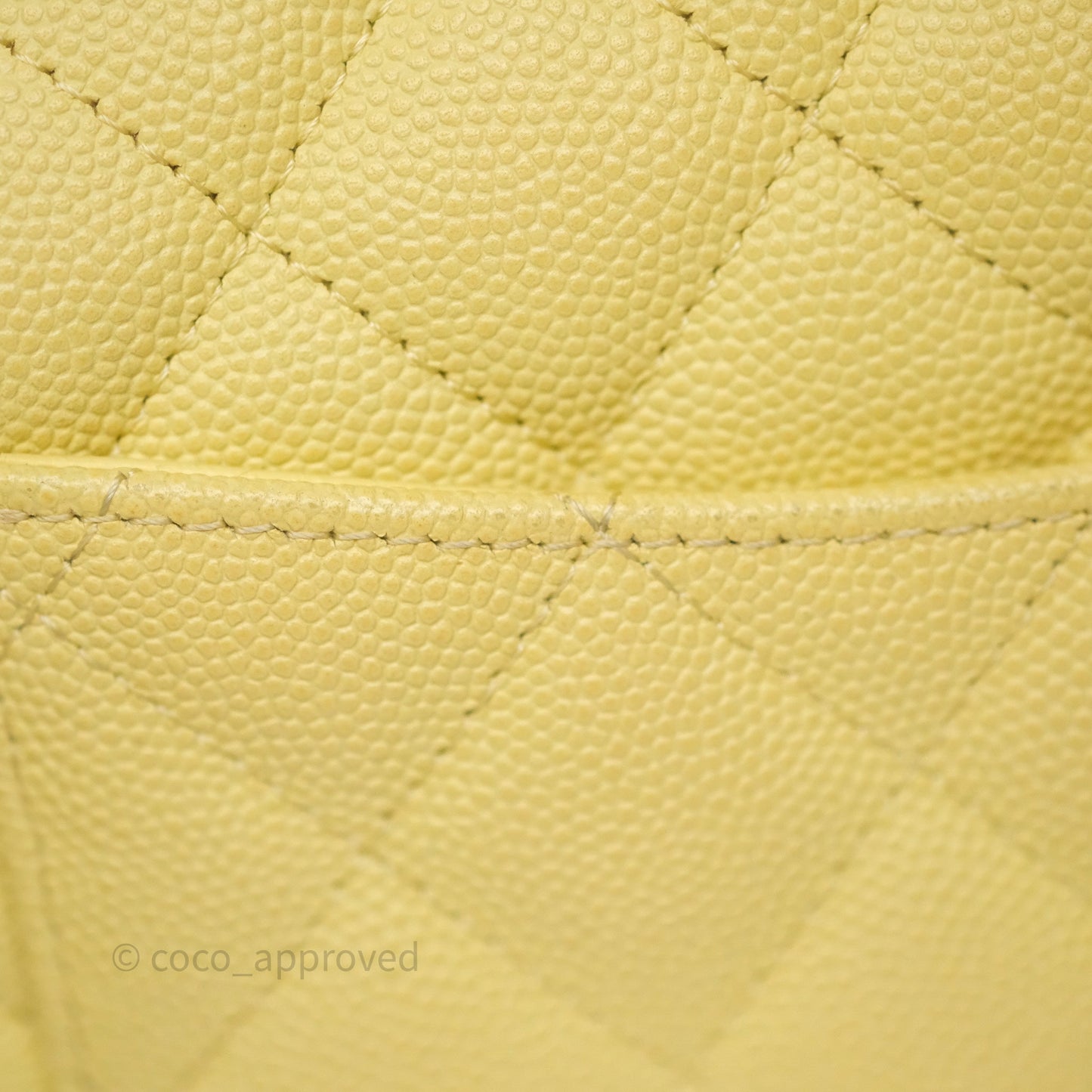 Chanel Mini Rectangular Quilted Yellow Caviar Silver Hardware