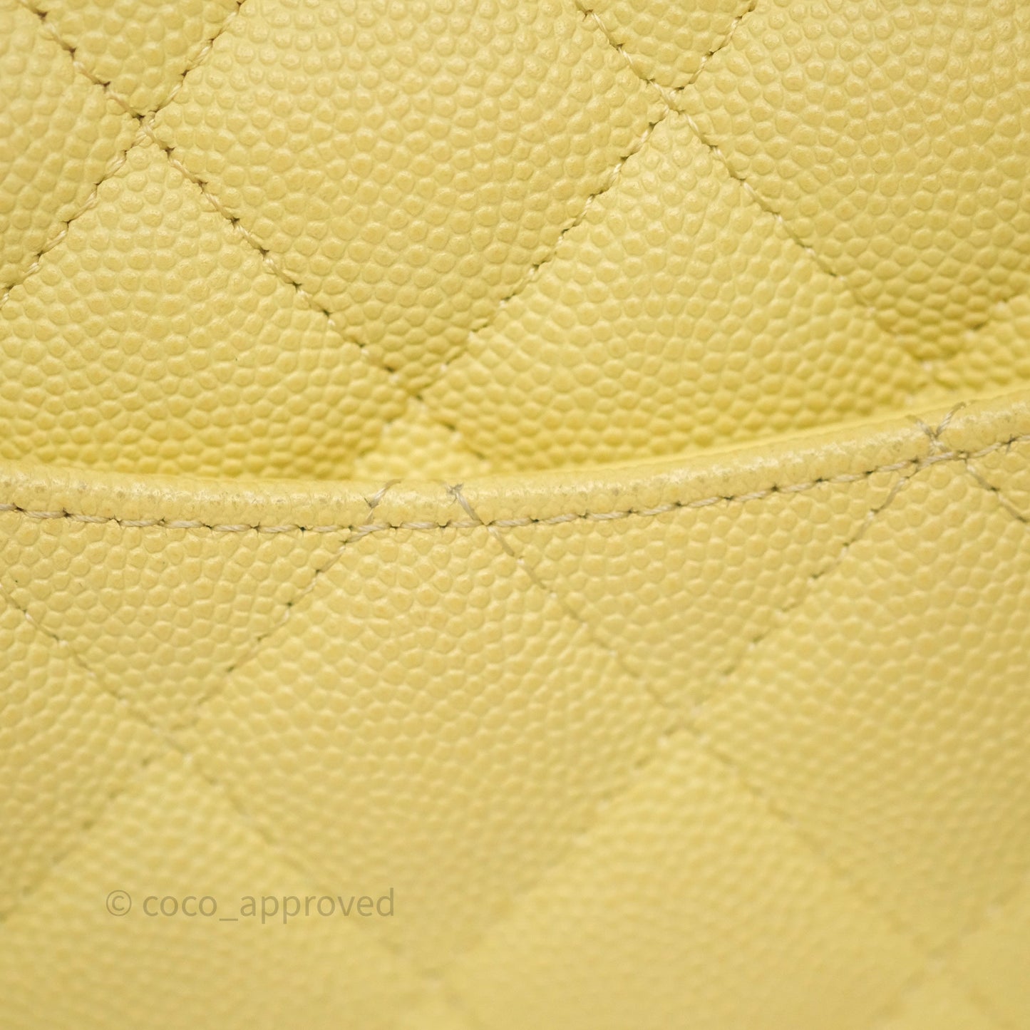 Chanel Mini Rectangular Quilted Yellow Caviar Silver Hardware