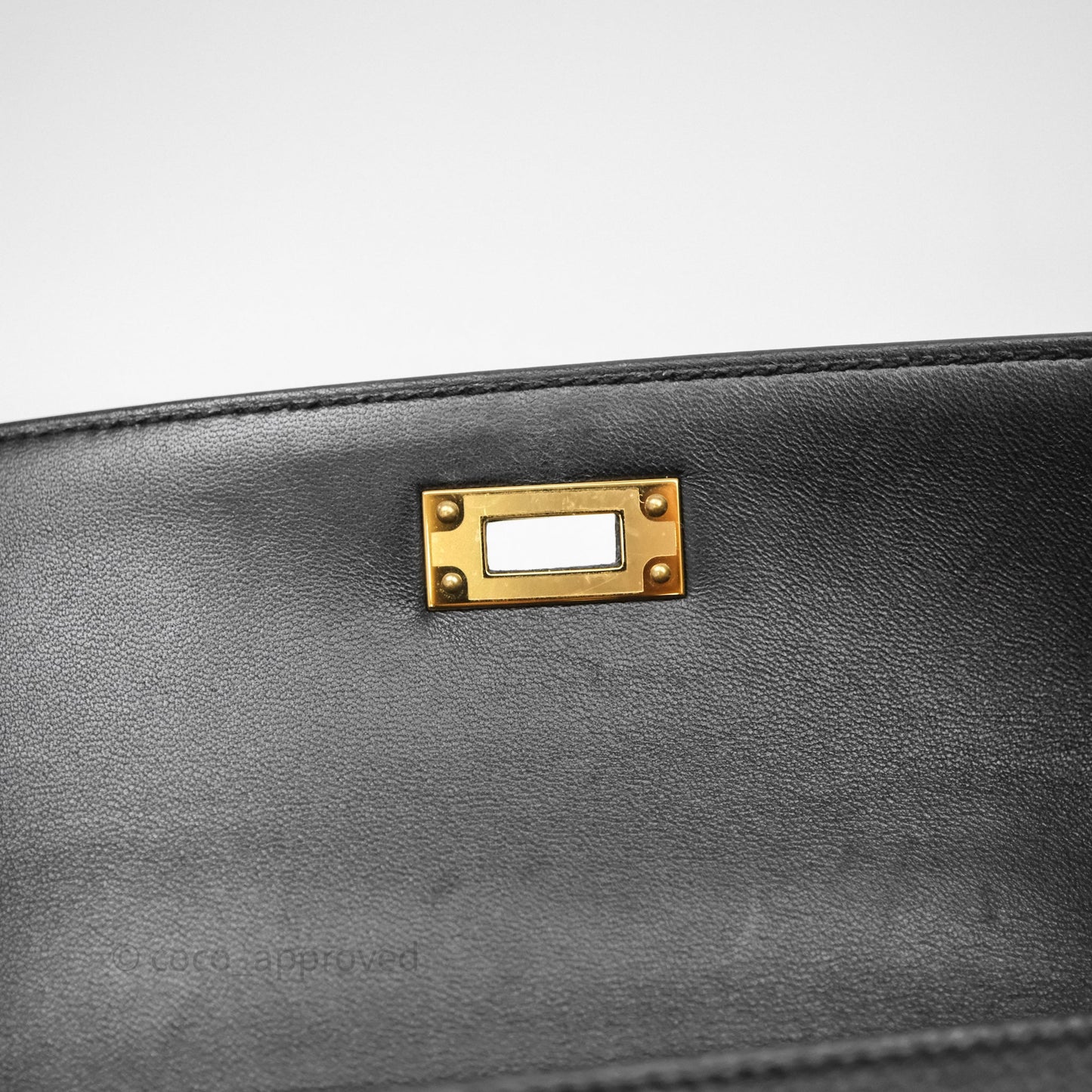 Hermes Kelly Elan Noir 89 Gold Hardware