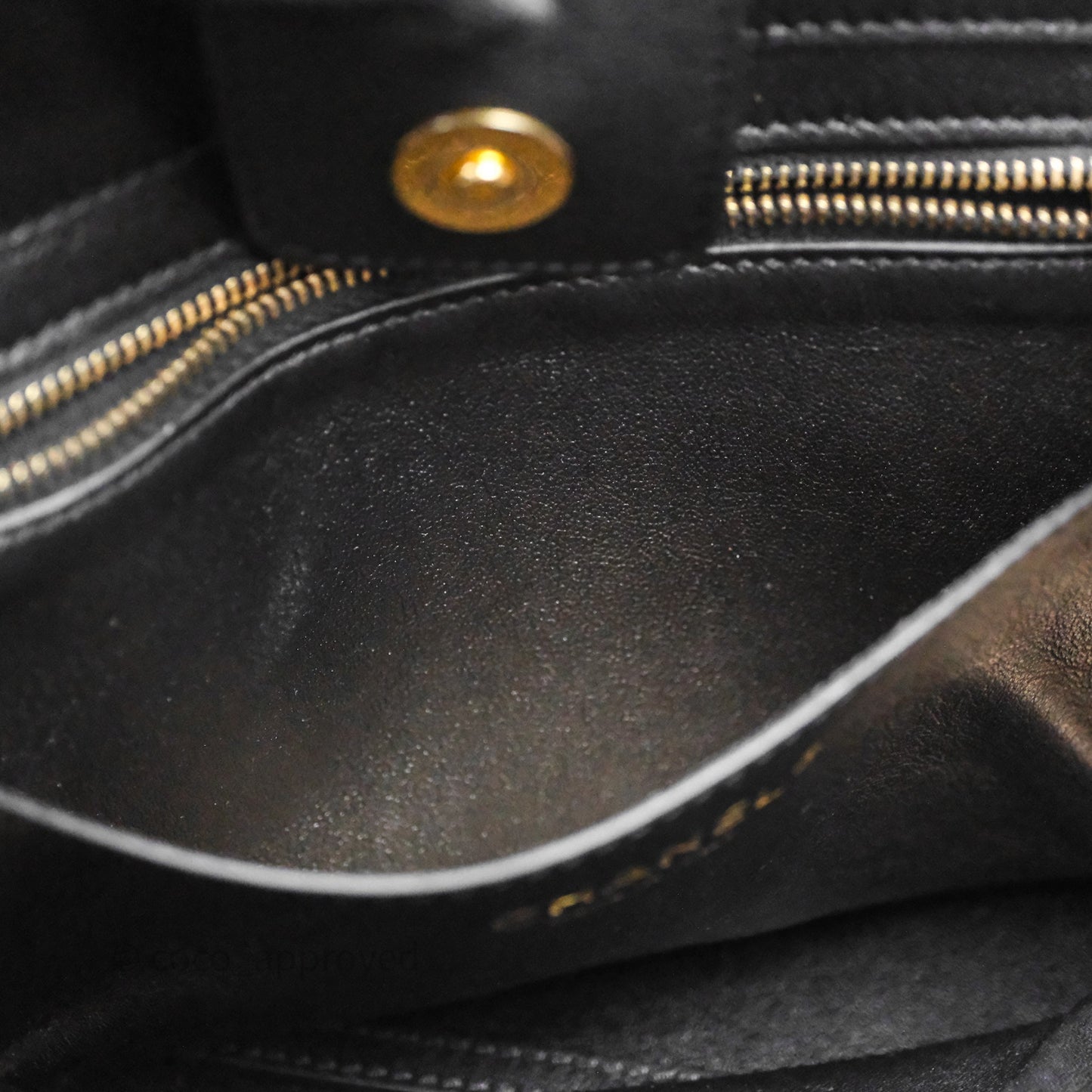 Chanel Quilted Drawstring Bucket Bag Black Calfskin Aged Gold Hardware