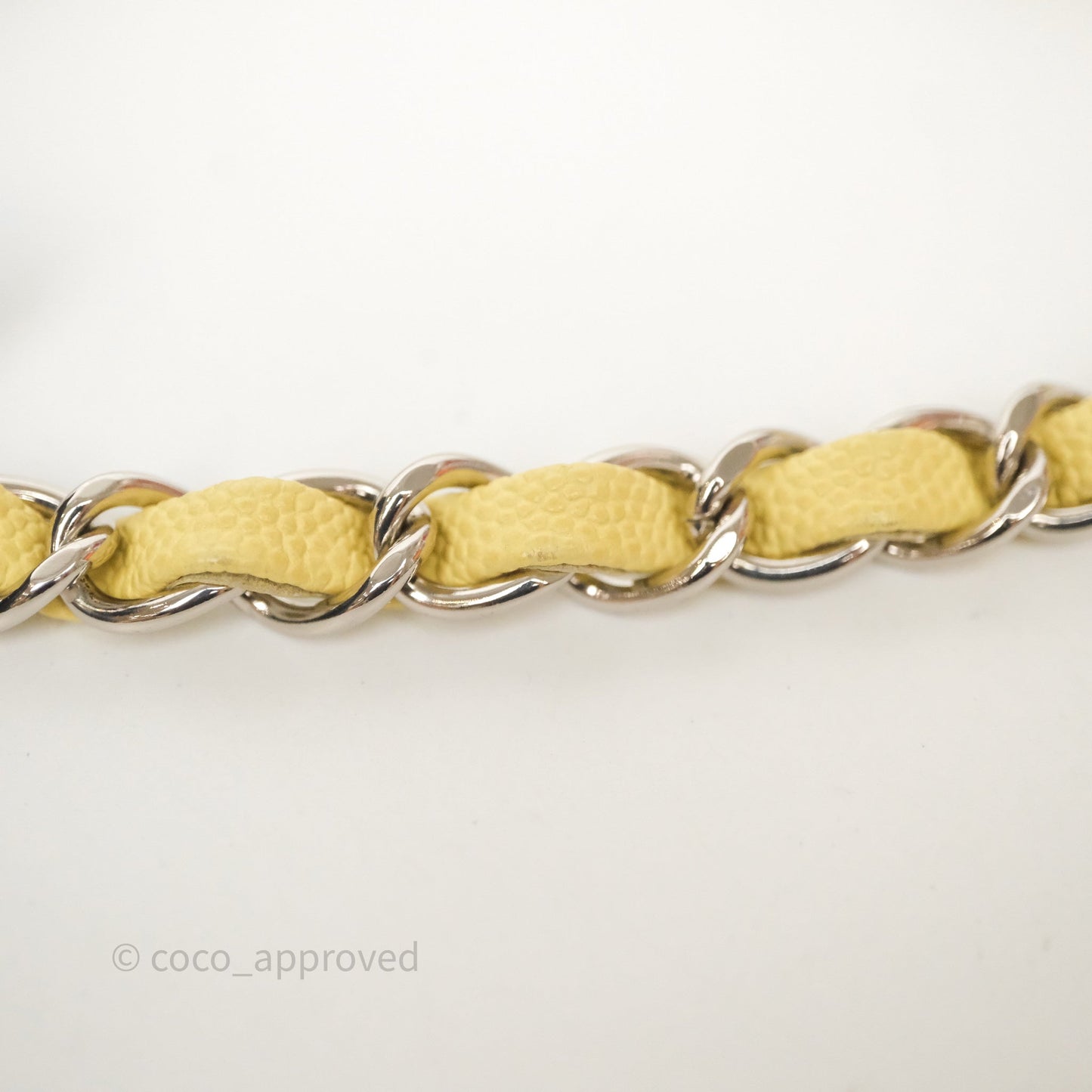 Chanel Mini Rectangular Quilted Yellow Caviar Silver Hardware