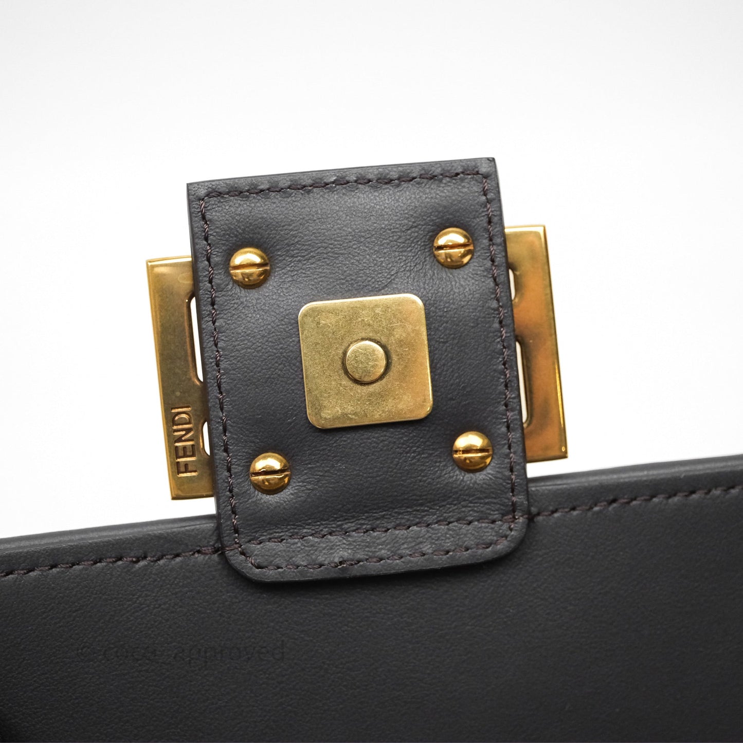 Fendi Baguette Chain Midi Bag Zucca Canvas