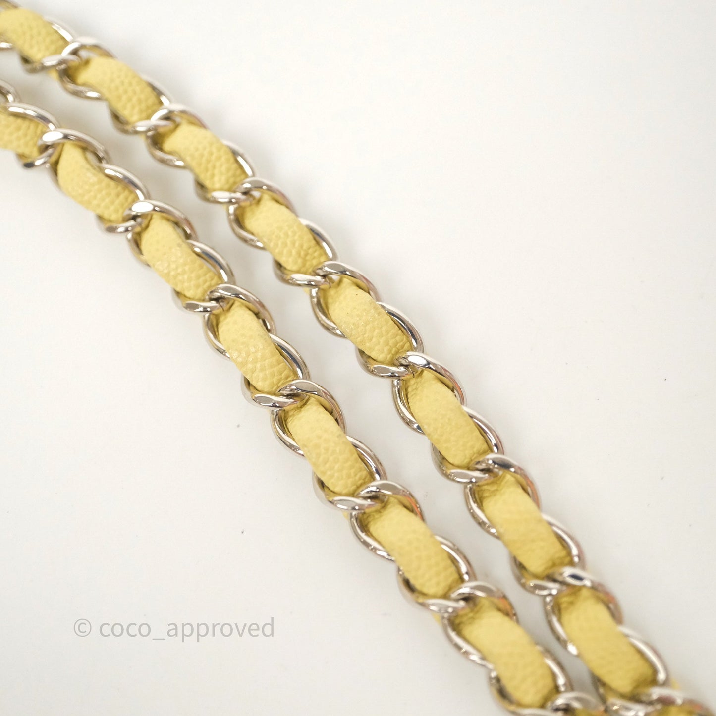 Chanel Mini Rectangular Quilted Yellow Caviar Silver Hardware