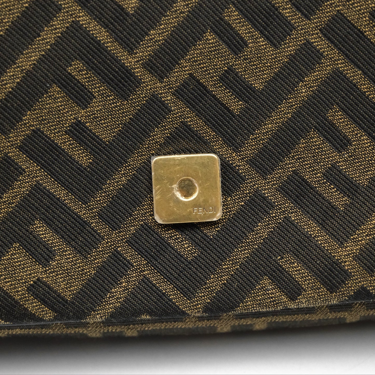 Fendi Baguette Chain Midi Bag Zucca Canvas