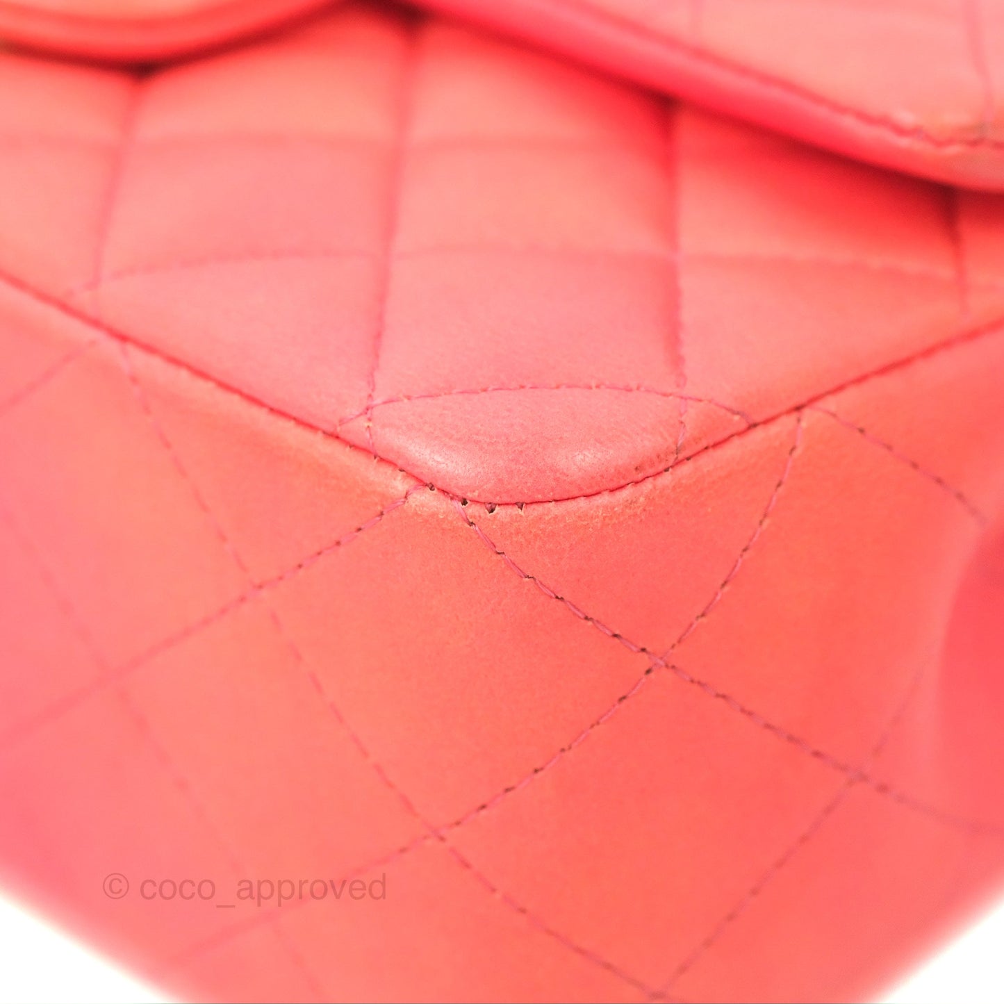 Chanel Top Handle Mini Rectangular Flap Pink Orange Ombre Lambskin Gold Hardware