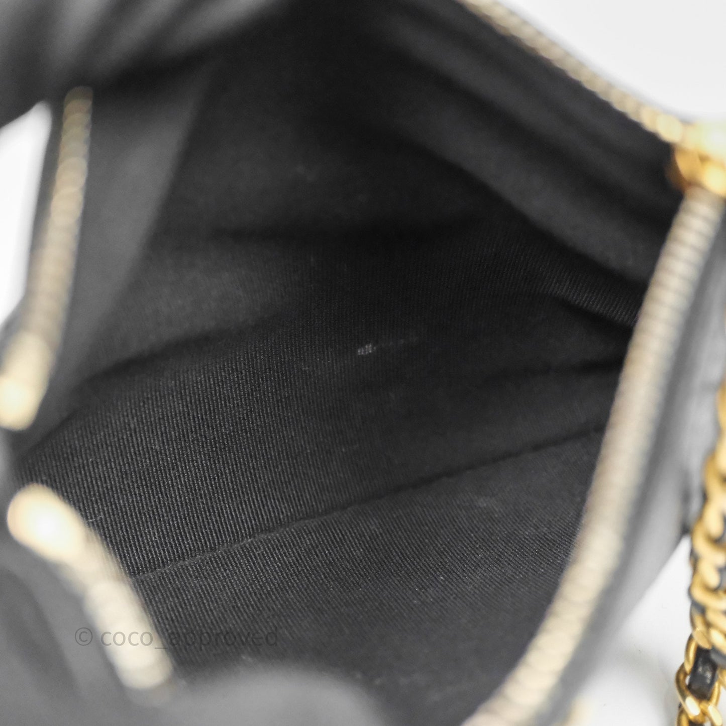 Chanel Quilted Drawstring Bucket Bag Black Calfskin Aged Gold Hardware