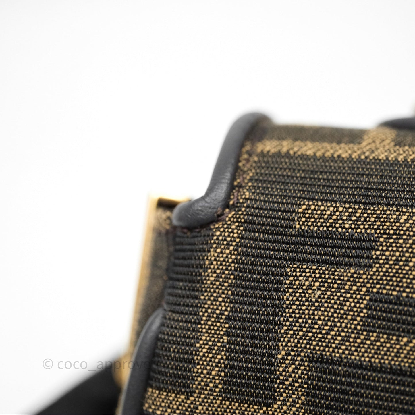 Fendi Baguette Chain Midi Bag Zucca Canvas