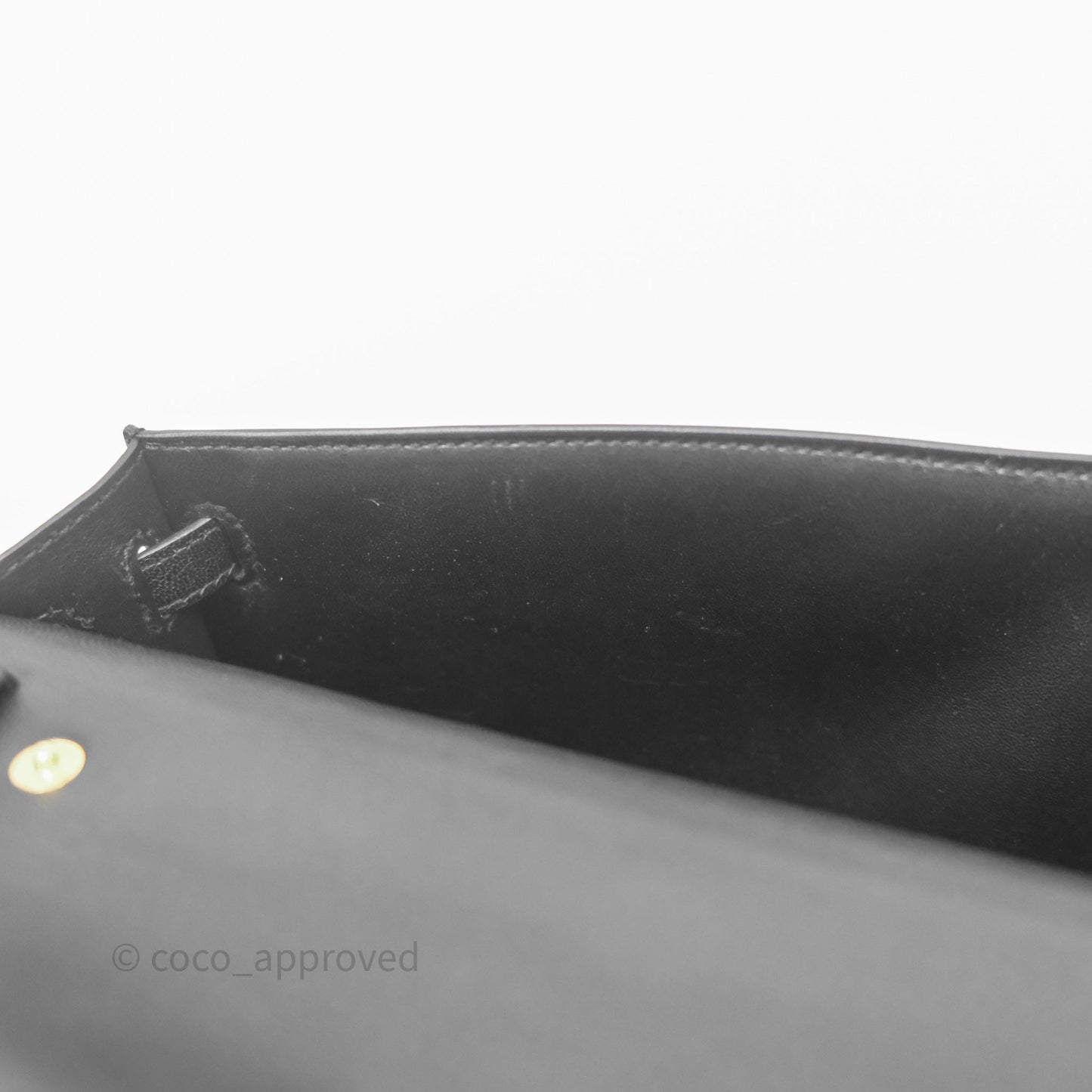 Hermes Kelly Elan Noir 89 Gold Hardware