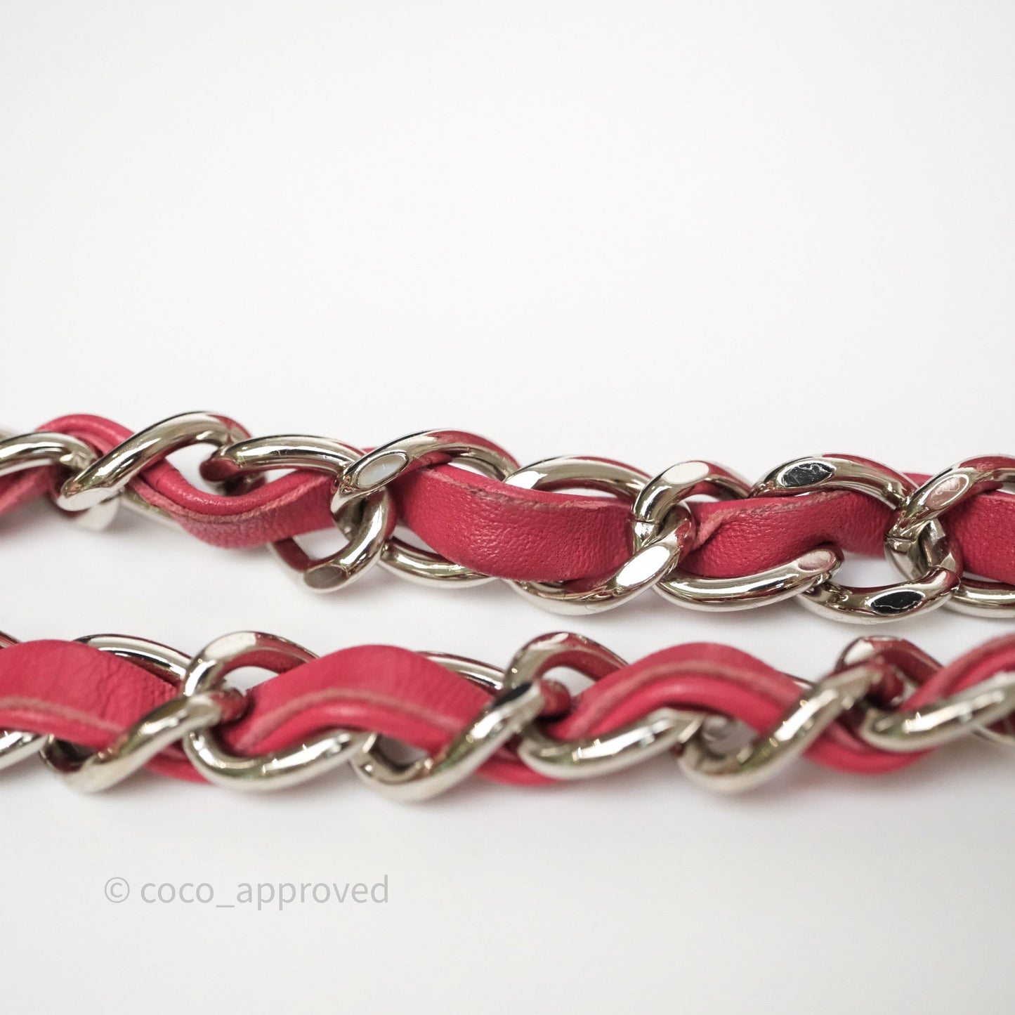 Chanel Quilted Mini Rectangular Dark Pink Lambskin Silver Hardware