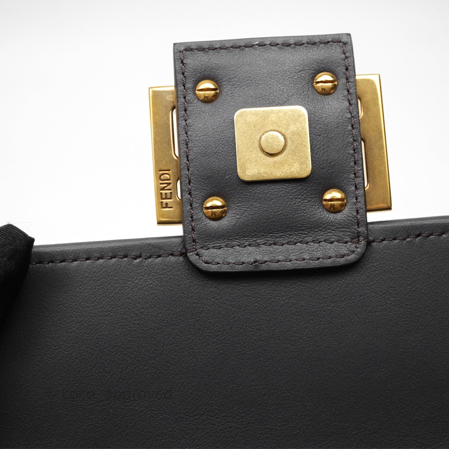 Fendi Baguette Chain Midi Bag Zucca Canvas