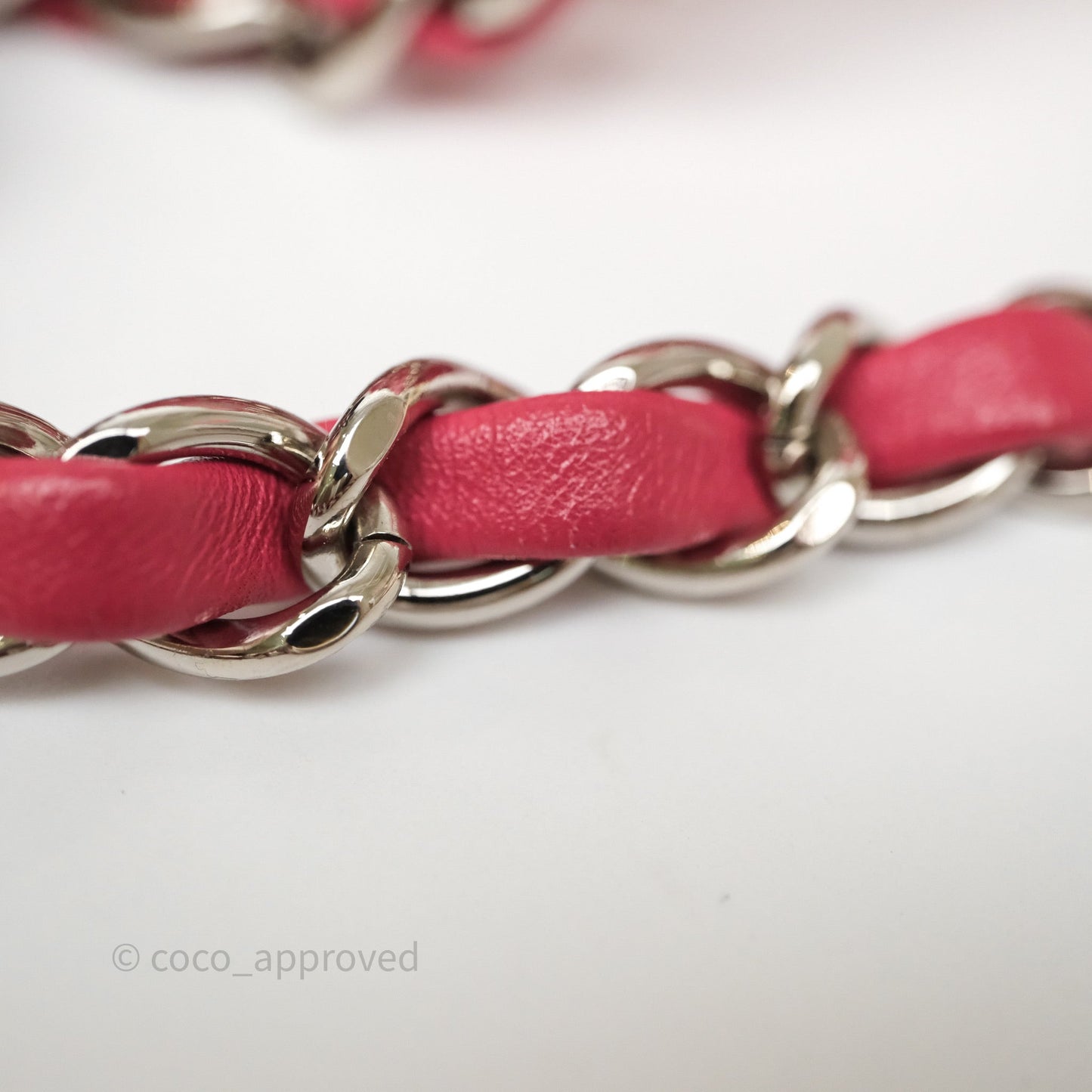 Chanel Quilted Mini Rectangular Dark Pink Lambskin Silver Hardware
