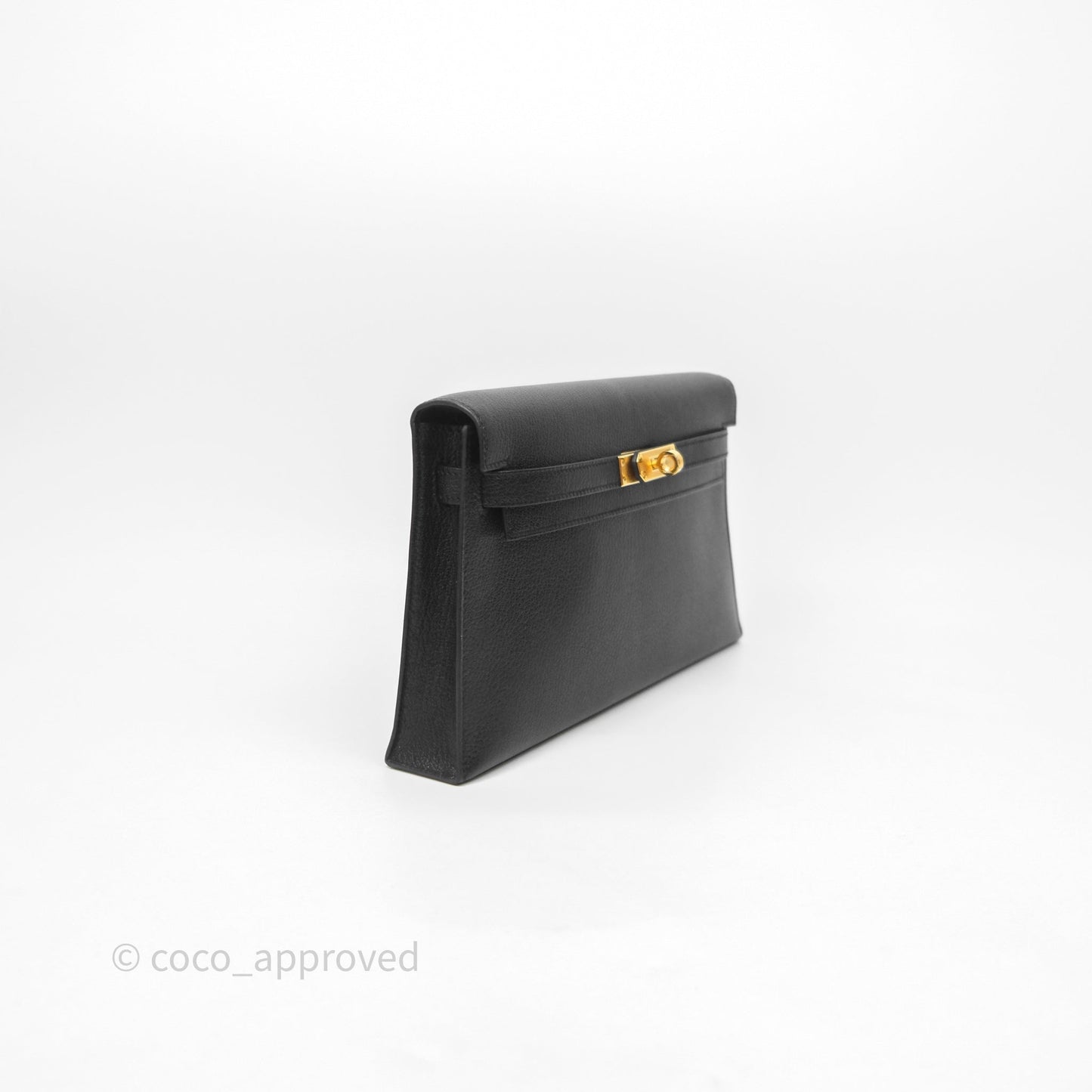 Hermes Kelly Elan Noir 89 Gold Hardware