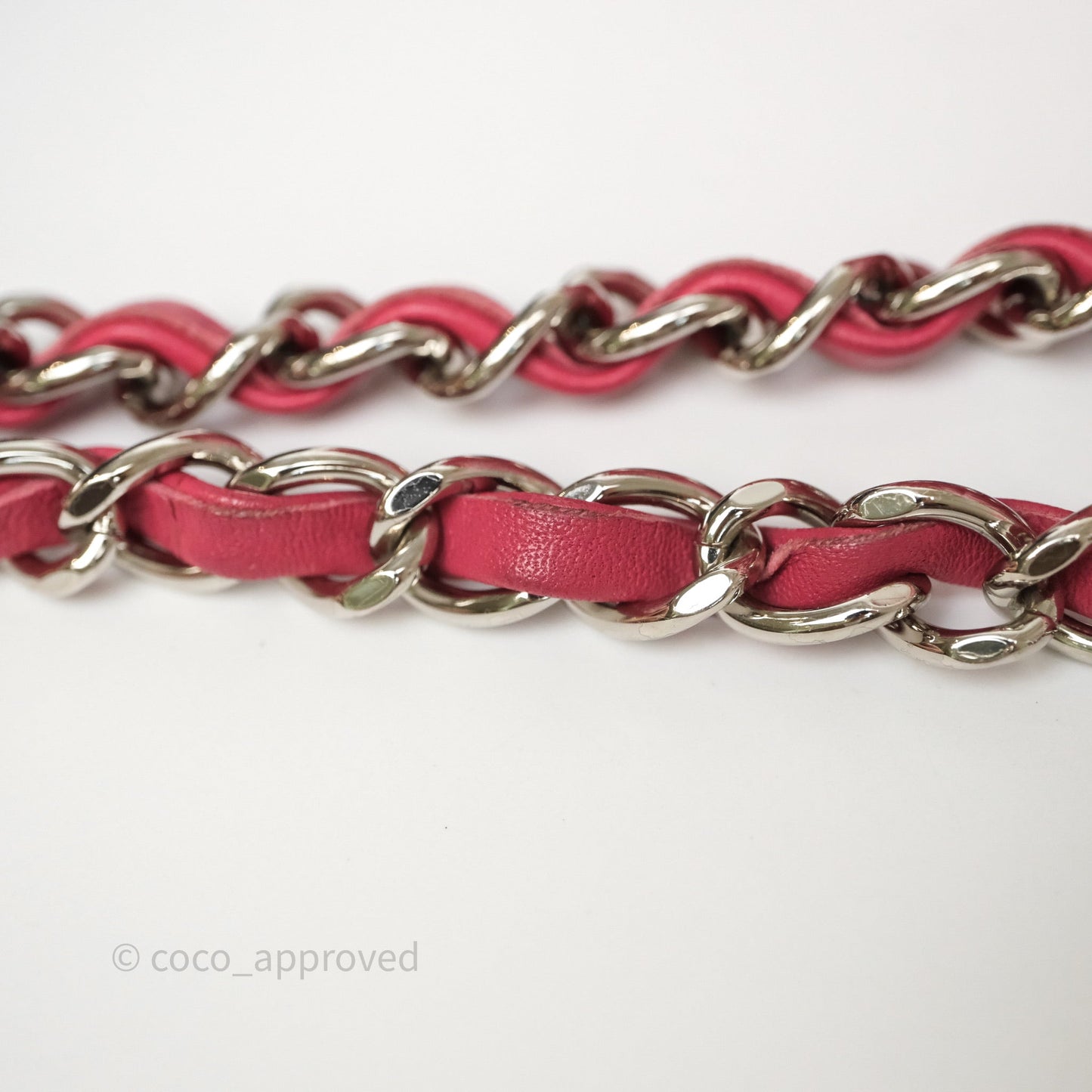 Chanel Quilted Mini Rectangular Dark Pink Lambskin Silver Hardware