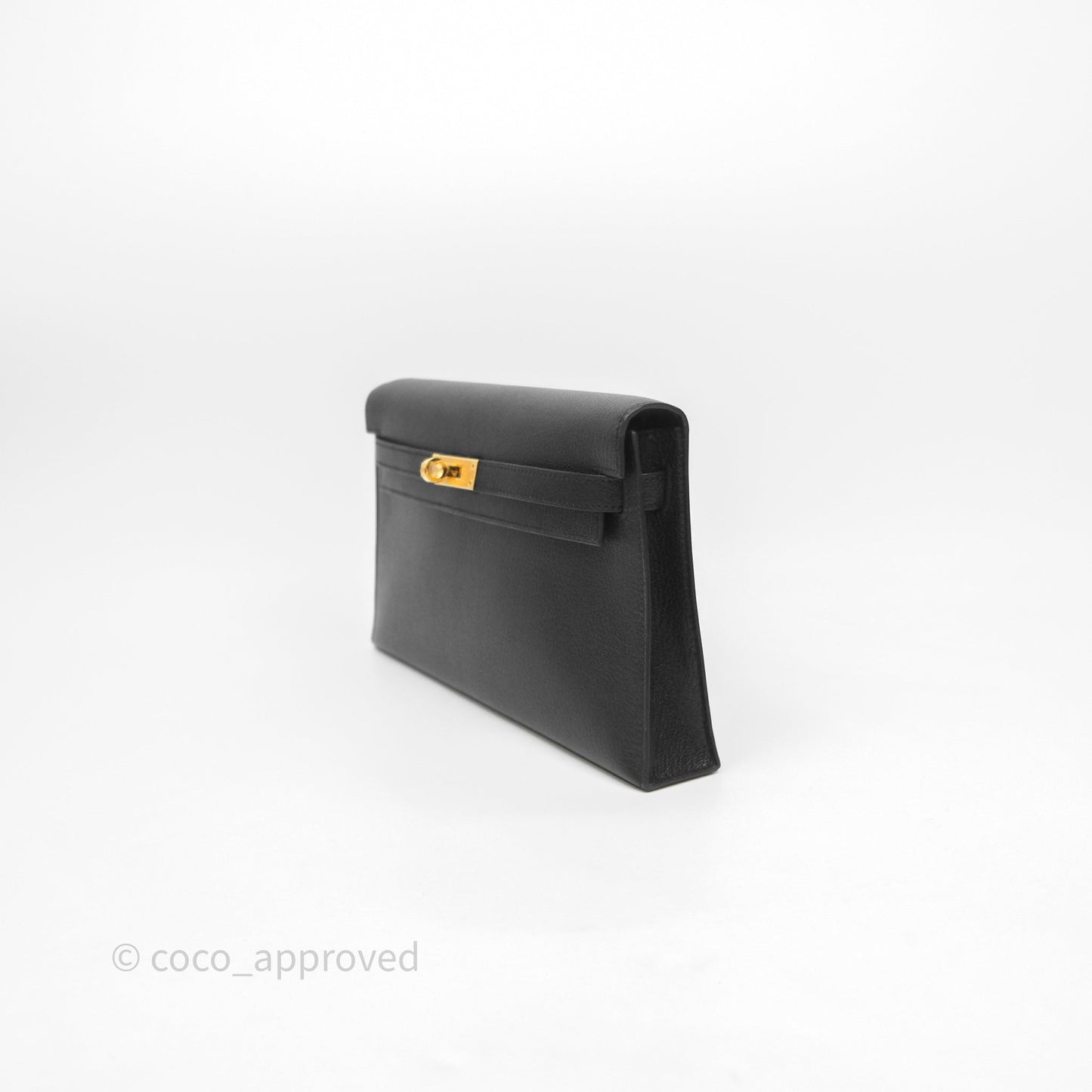 Hermes Kelly Elan Noir 89 Gold Hardware