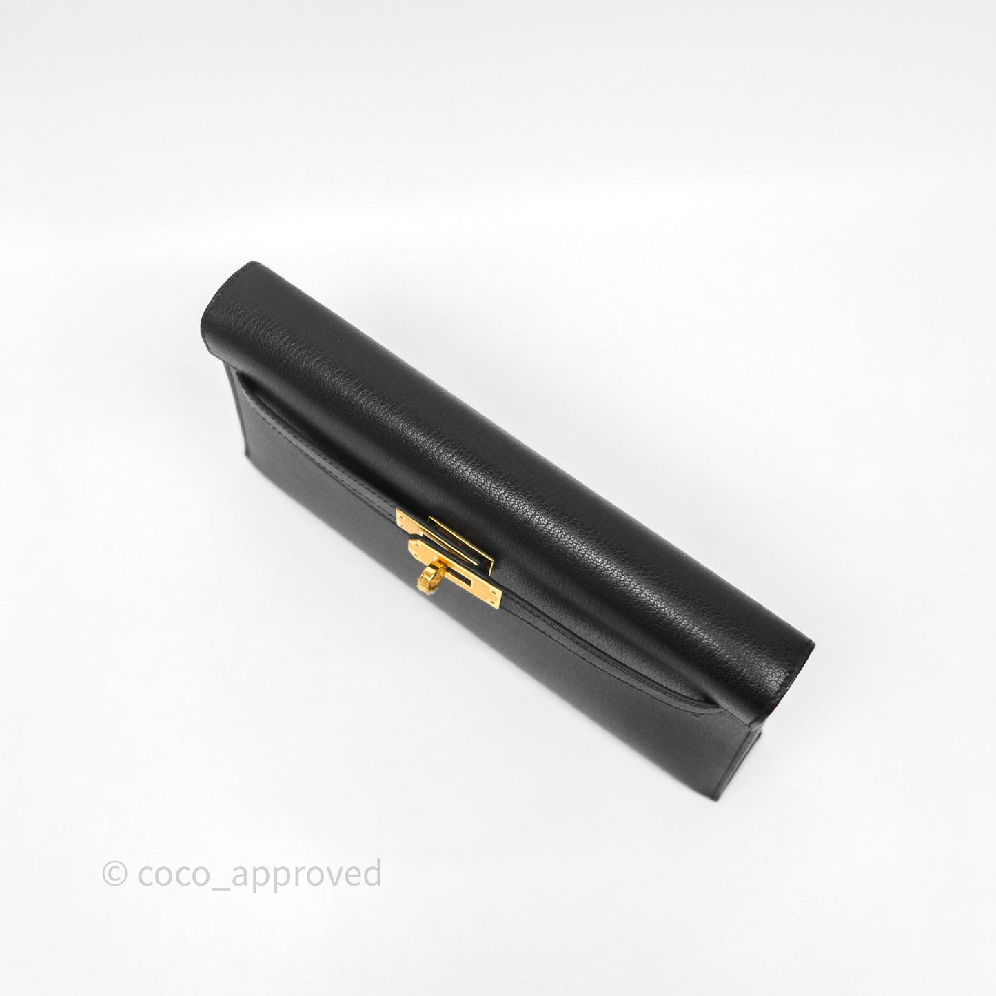 Hermes Kelly Elan Noir 89 Gold Hardware
