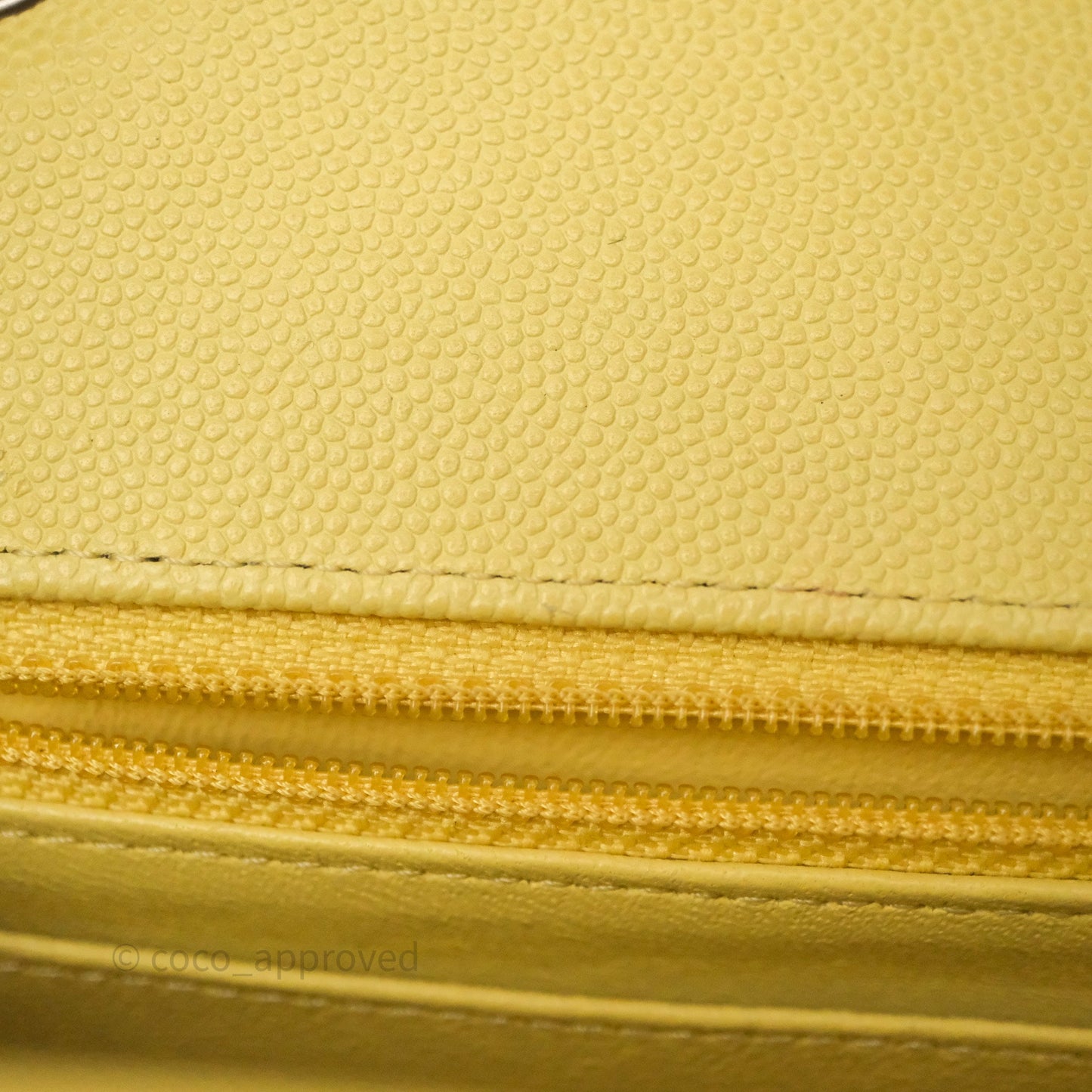 Chanel Mini Rectangular Quilted Yellow Caviar Silver Hardware