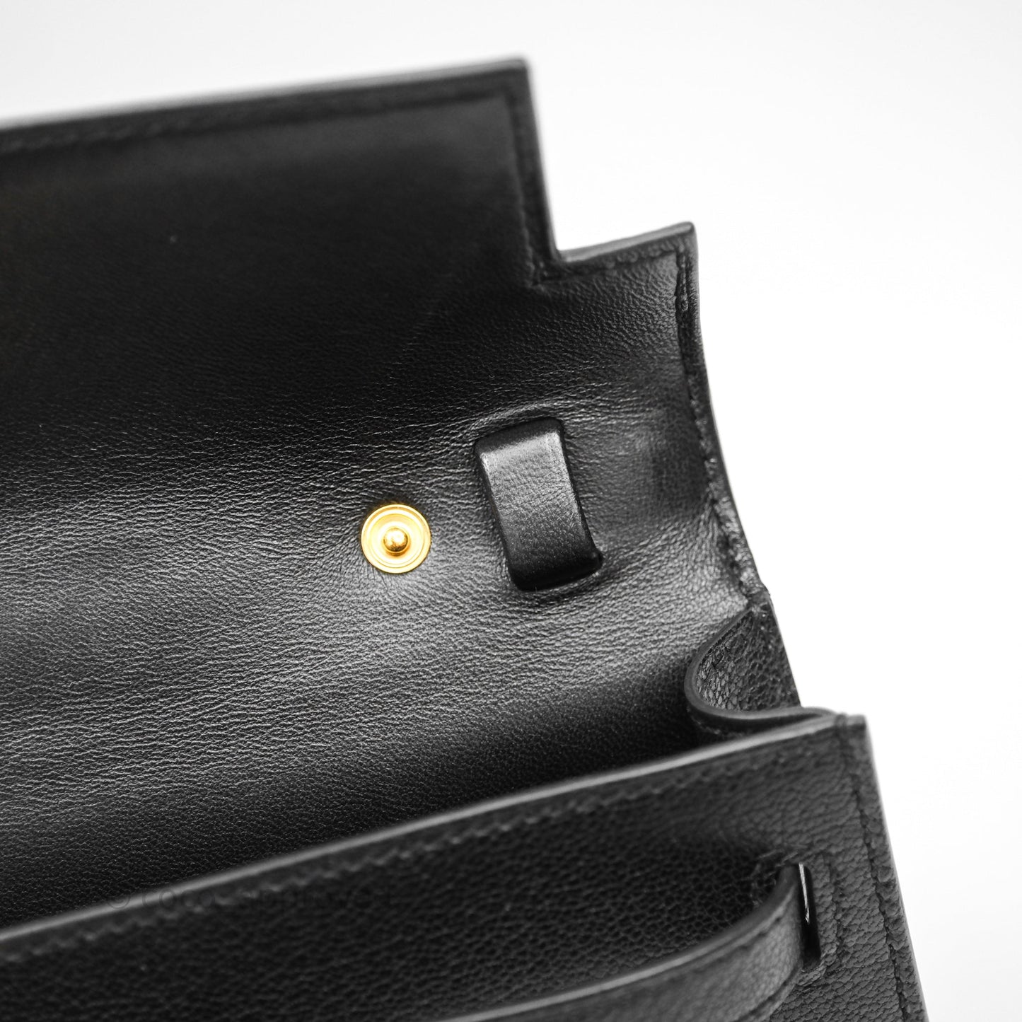 Hermes Kelly Elan Noir 89 Gold Hardware