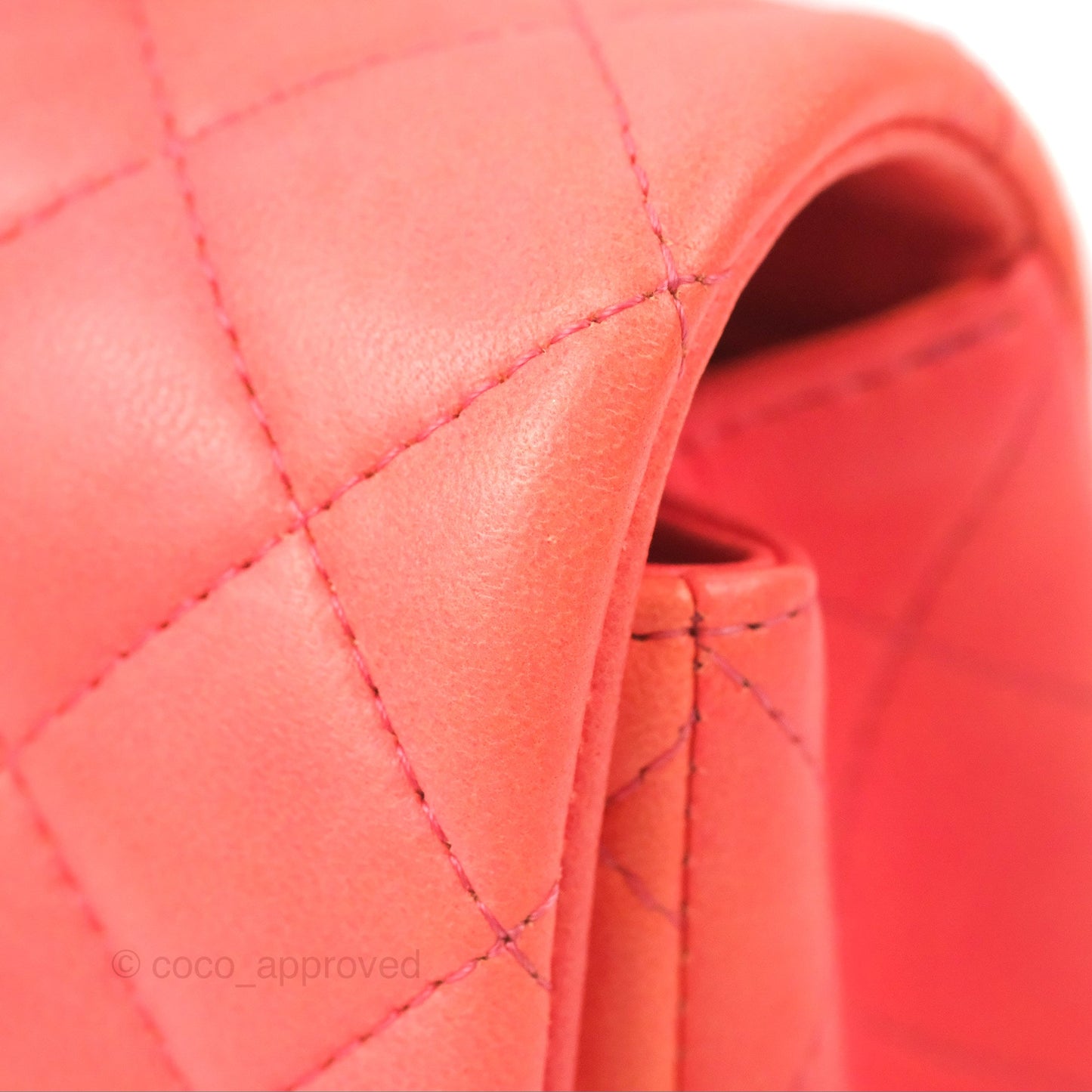 Chanel Top Handle Mini Rectangular Flap Pink Orange Ombre Lambskin Gold Hardware