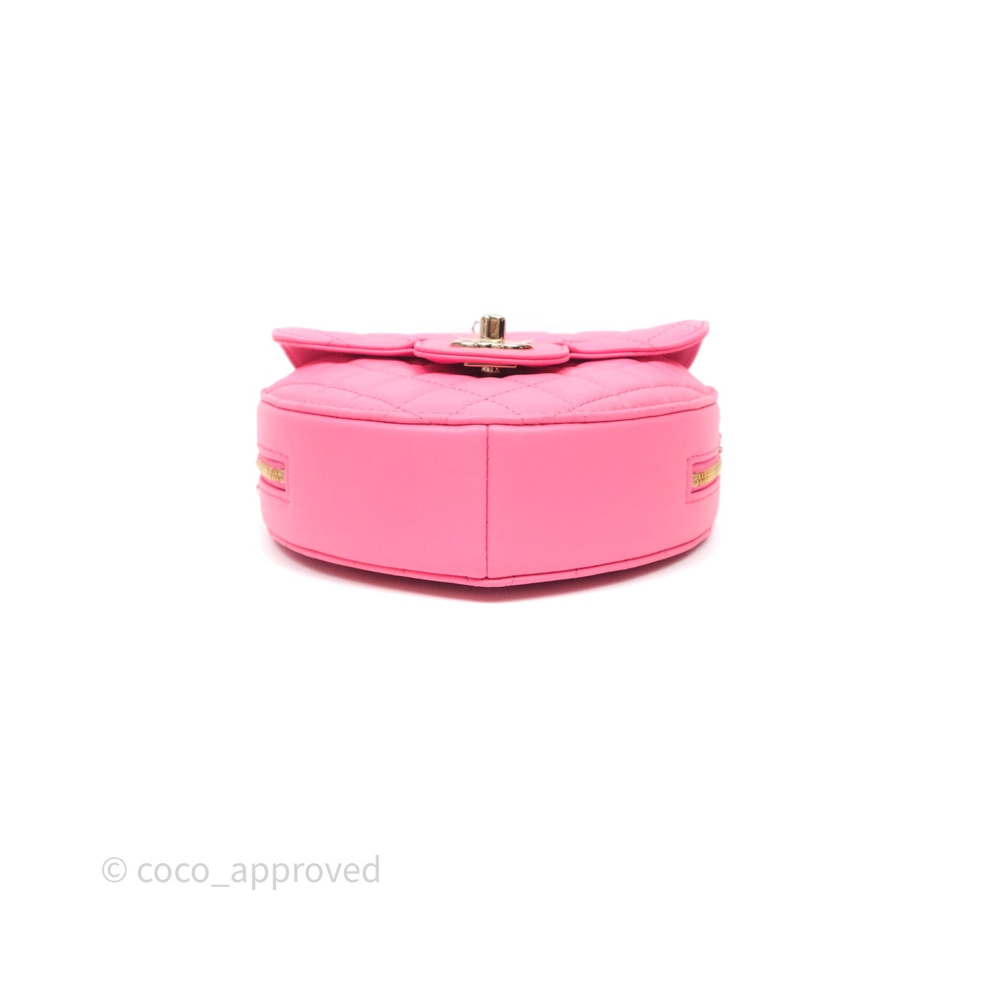 Chanel Large Heart Bag Pink Lambskin Gold Hardware
