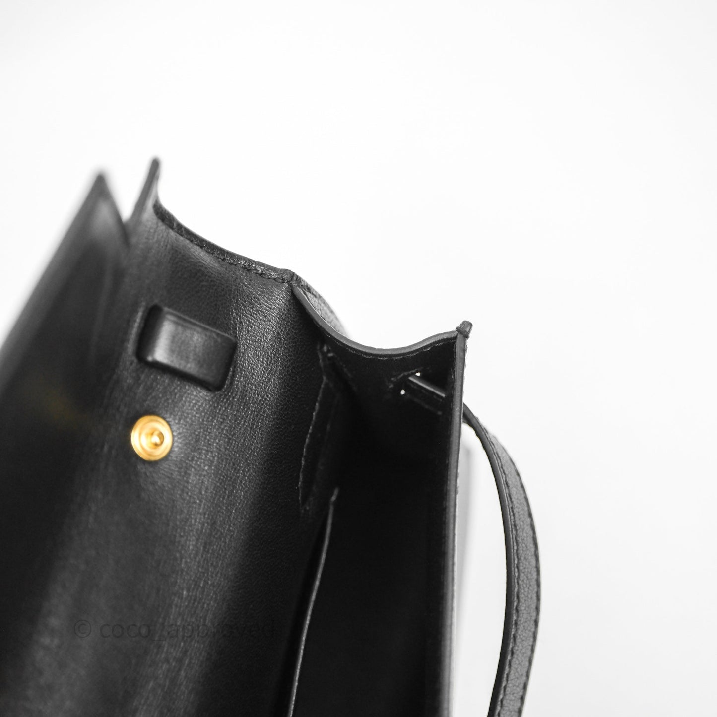 Hermes Kelly Elan Noir 89 Gold Hardware