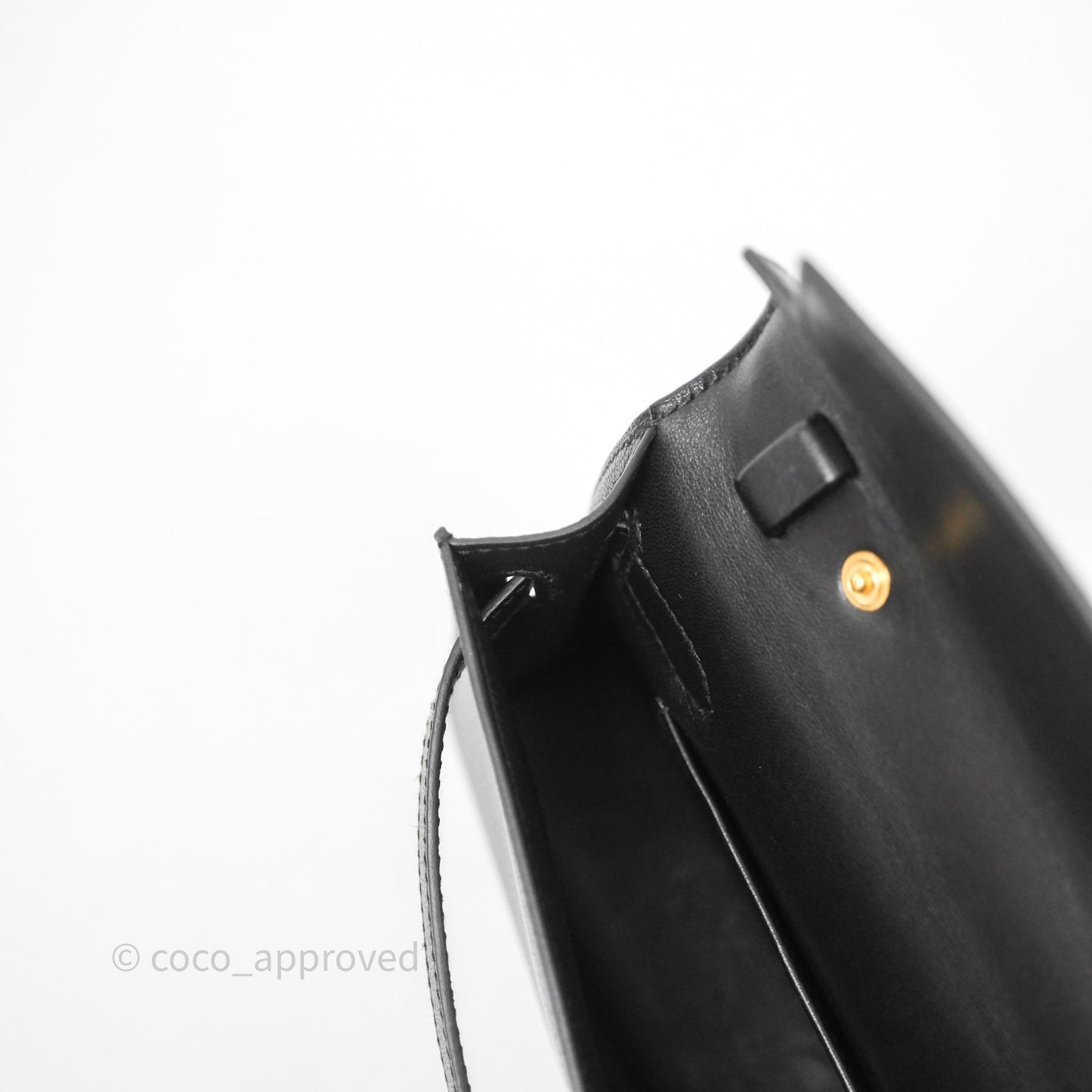 Hermes Kelly Elan Noir 89 Gold Hardware