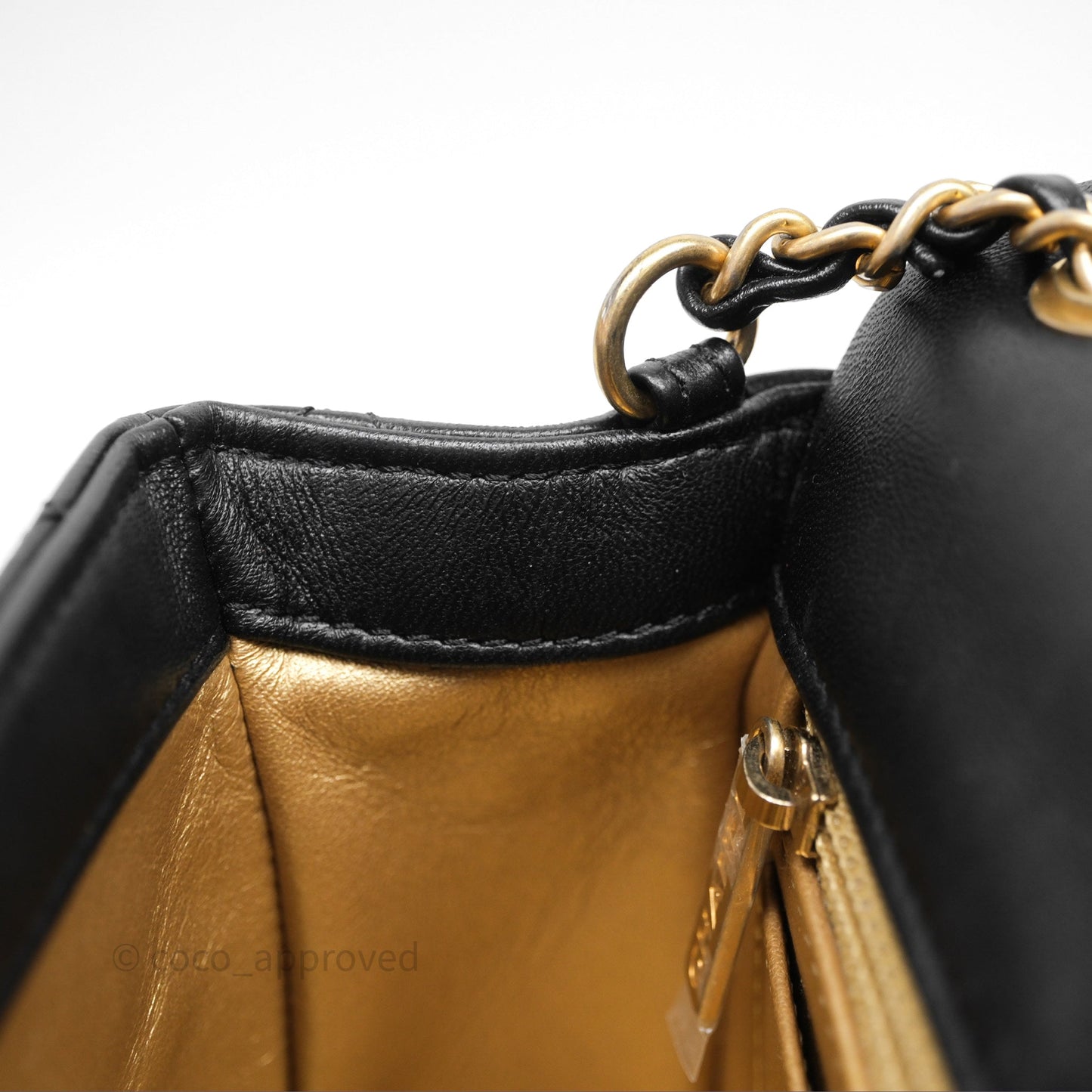 Chanel Mini Rectangular Pearl Crush Quilted Black Lambskin Aged Gold Hardware