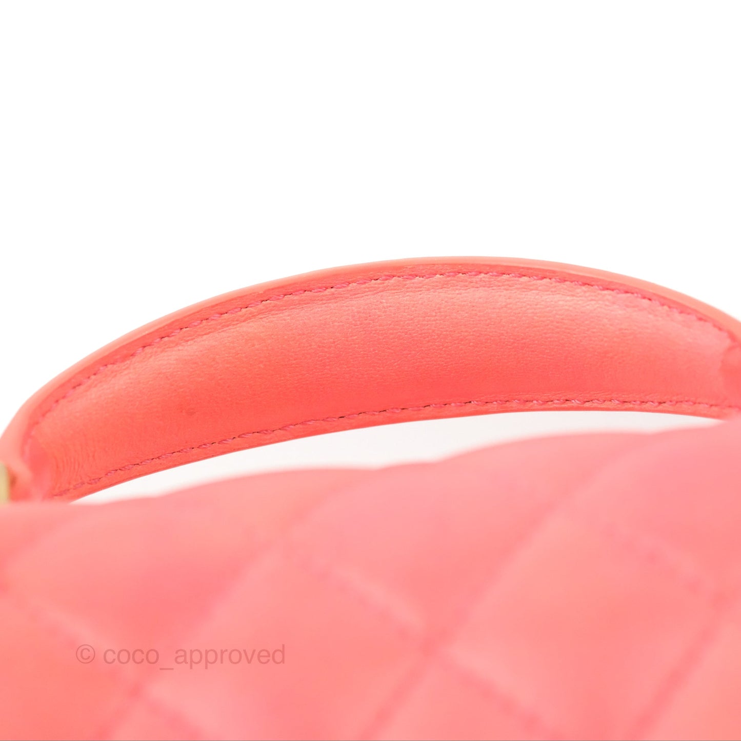 Chanel Top Handle Mini Rectangular Flap Pink Orange Ombre Lambskin Gold Hardware
