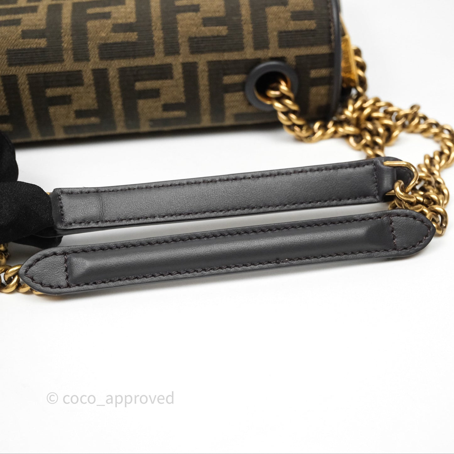 Fendi Baguette Chain Midi Bag Zucca Canvas