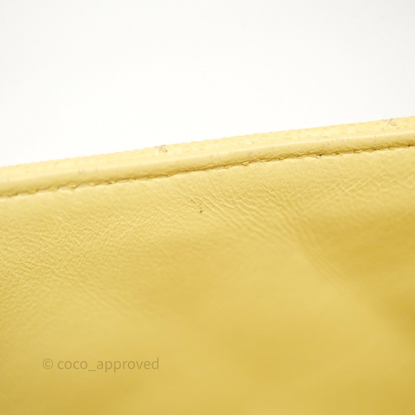 Chanel Mini Rectangular Quilted Yellow Caviar Silver Hardware