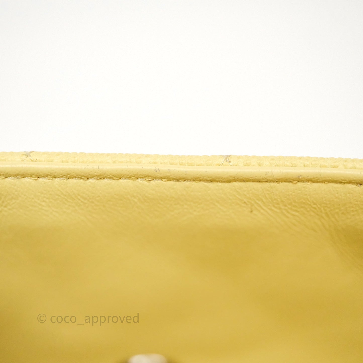 Chanel Mini Rectangular Quilted Yellow Caviar Silver Hardware
