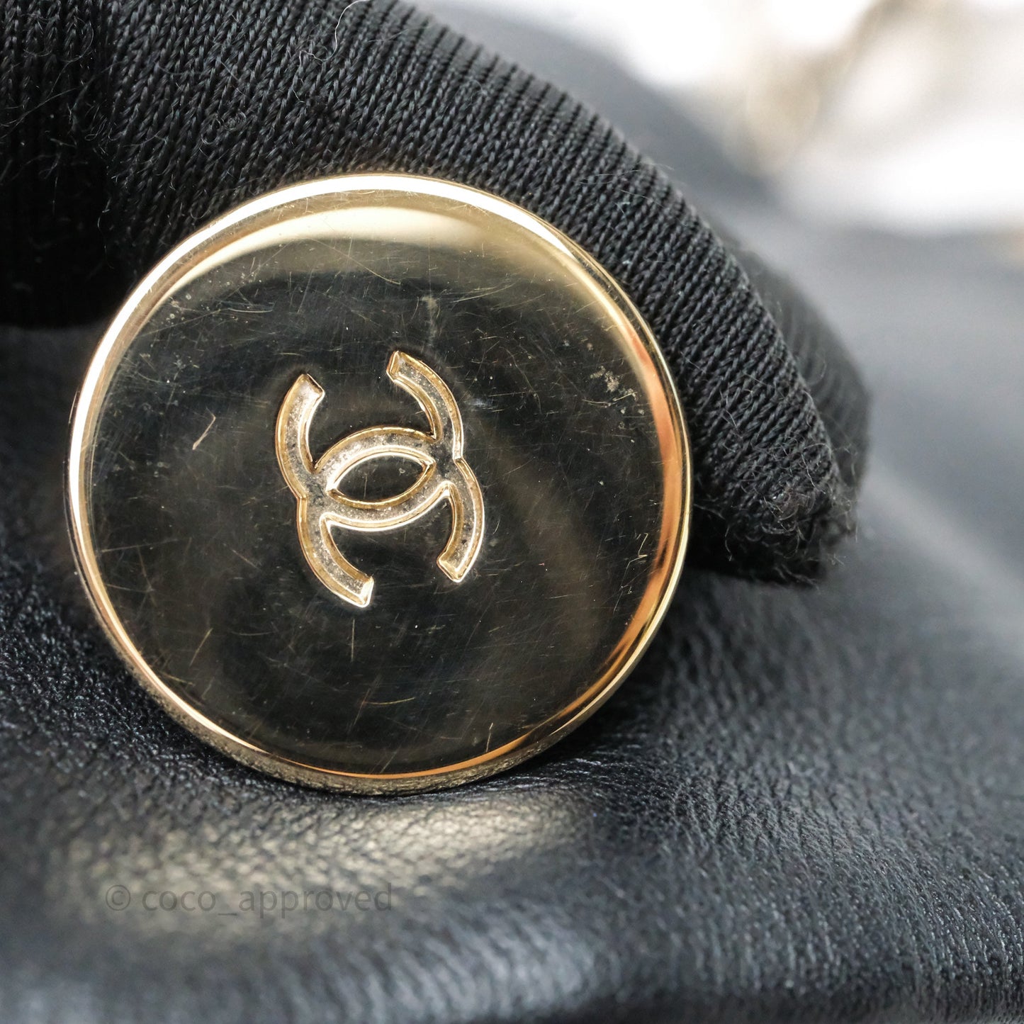 Chanel Small Tweed Sequin Flap Navy With Pearl Chain Gold Hardware
