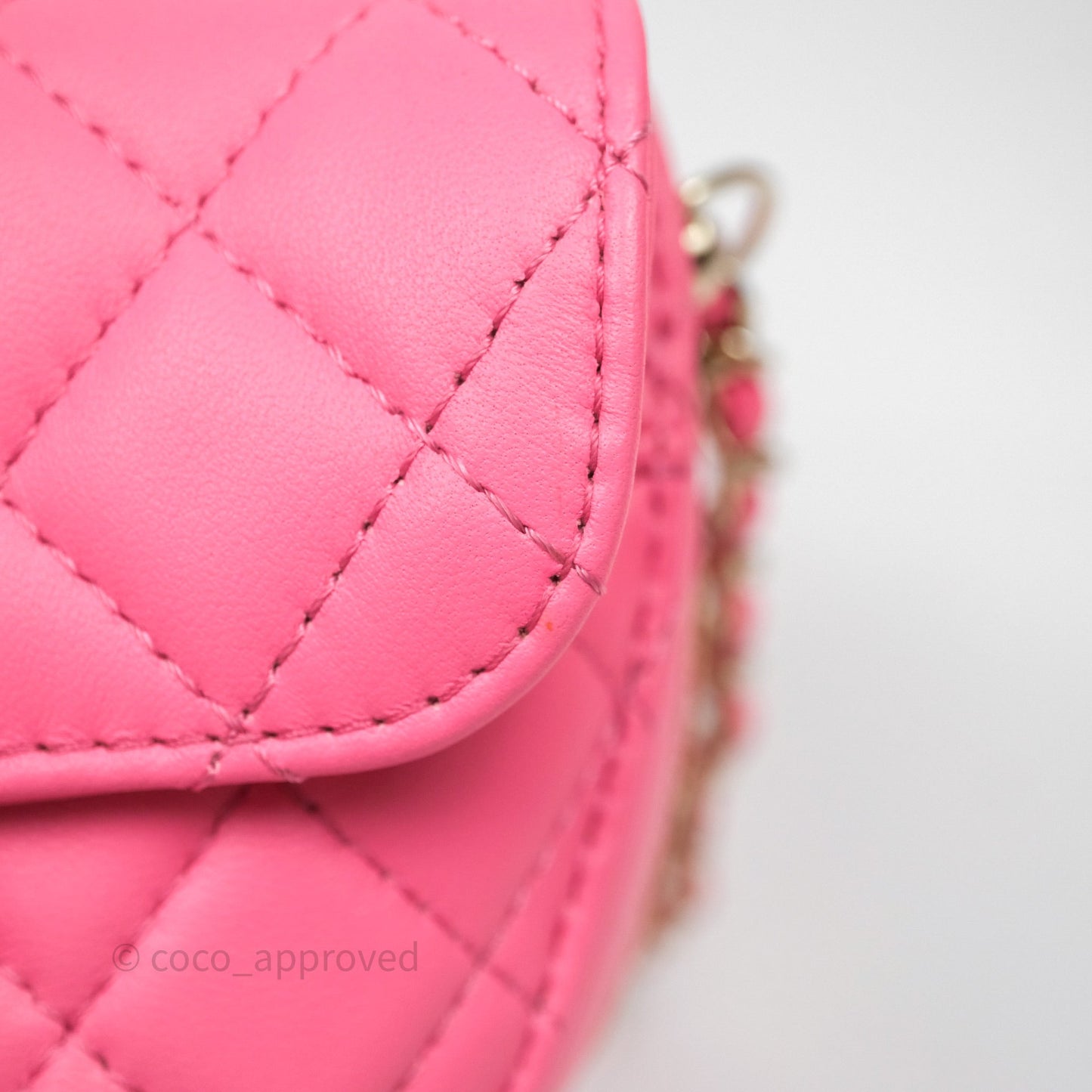 Chanel Large Heart Bag Pink Lambskin Gold Hardware