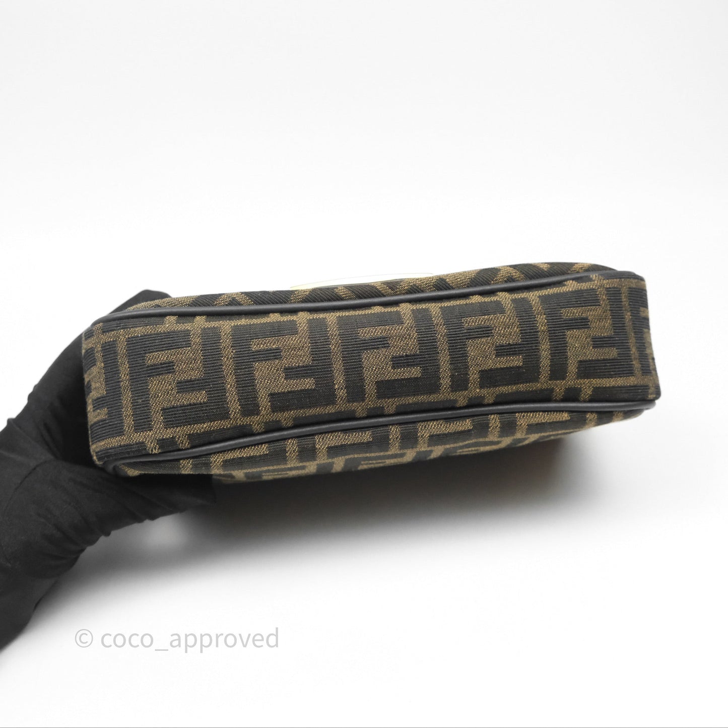 Fendi Baguette Chain Midi Bag Zucca Canvas