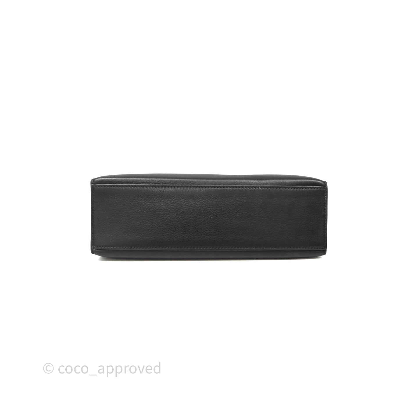 Hermès Kelly Pochette Clutch Black Swift Palladium Hardware
