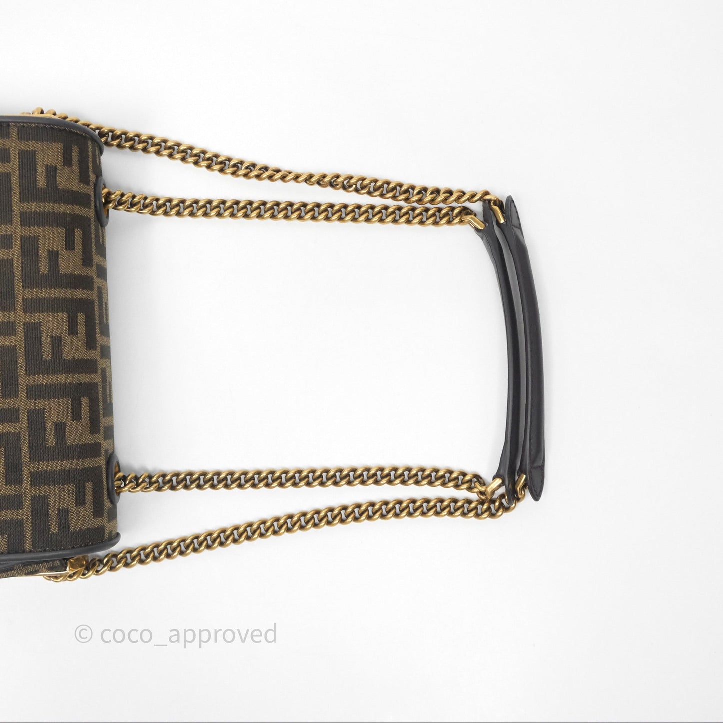 Fendi Baguette Chain Midi Bag Zucca Canvas