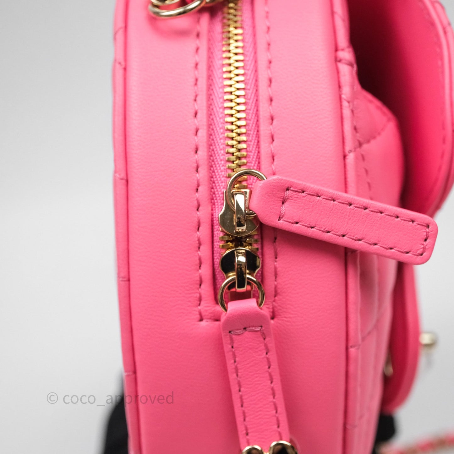 Chanel Large Heart Bag Pink Lambskin Gold Hardware