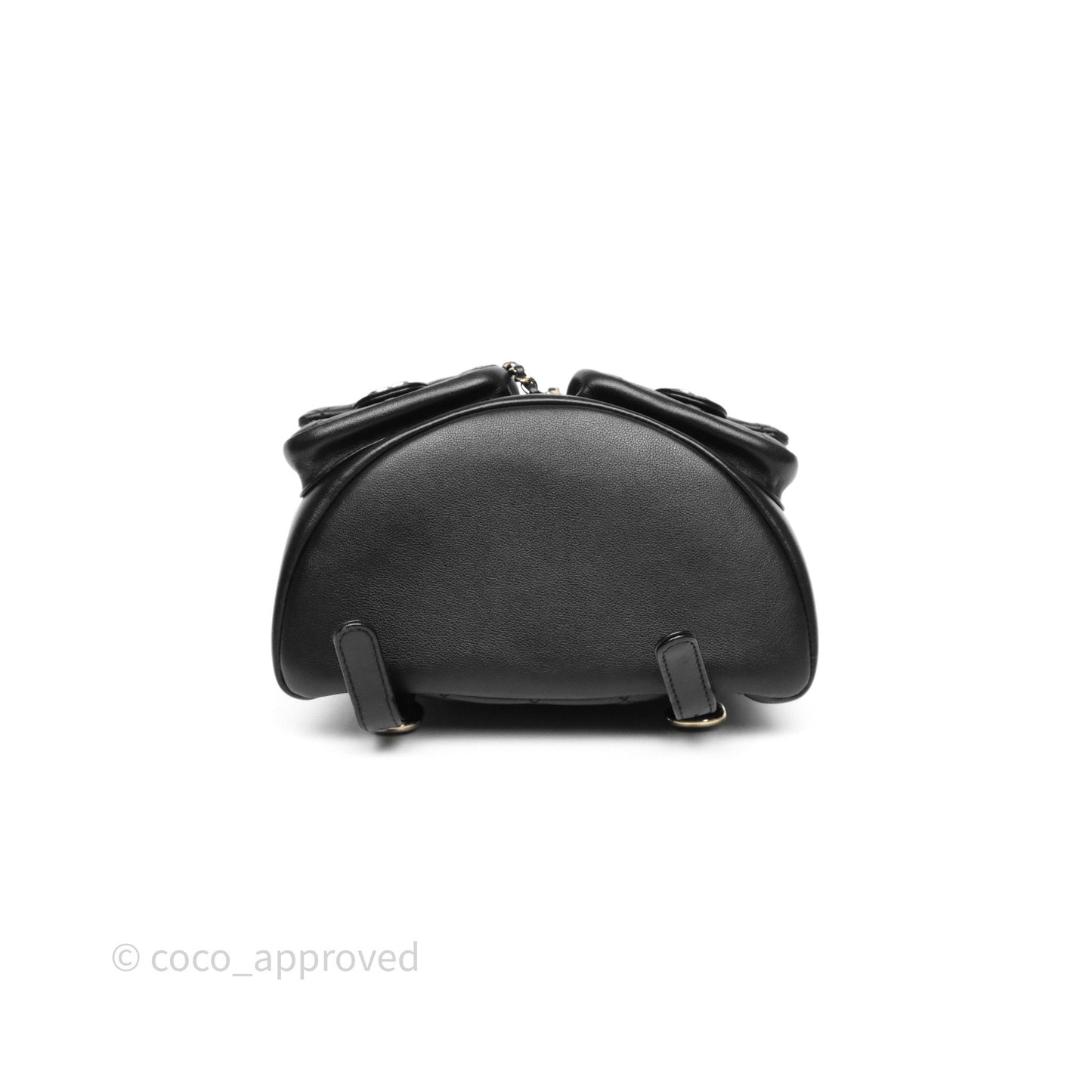 Chanel Duma Backpack Medium Black Calfskin Gold Hardware