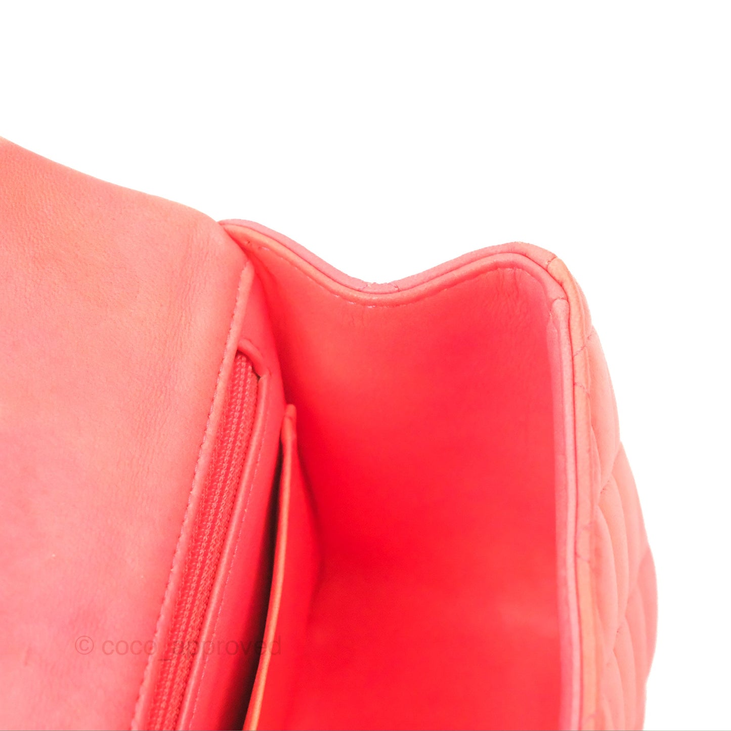 Chanel Top Handle Mini Rectangular Flap Pink Orange Ombre Lambskin Gold Hardware