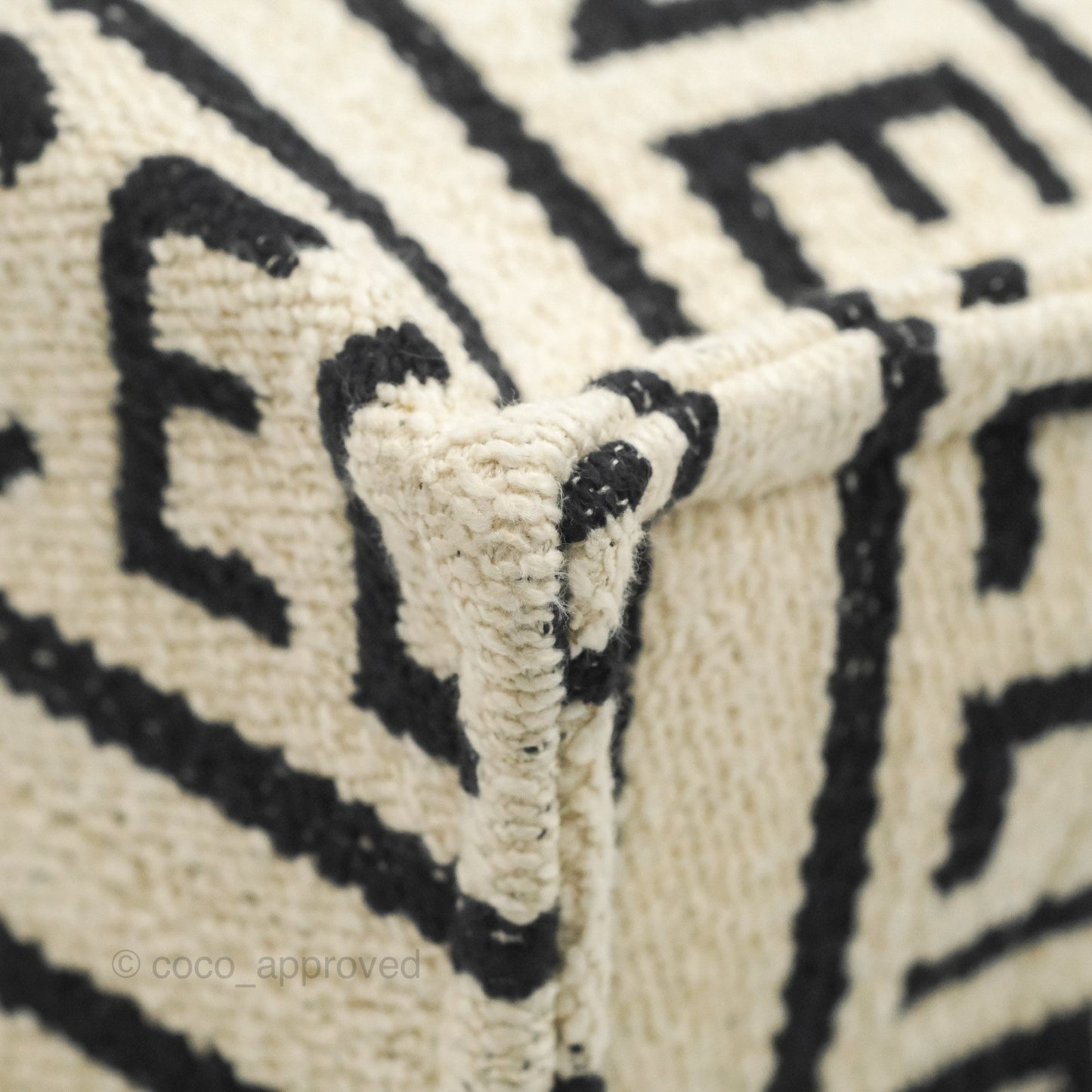Celine Small Cabas Thais Textile with Celine All-Over White