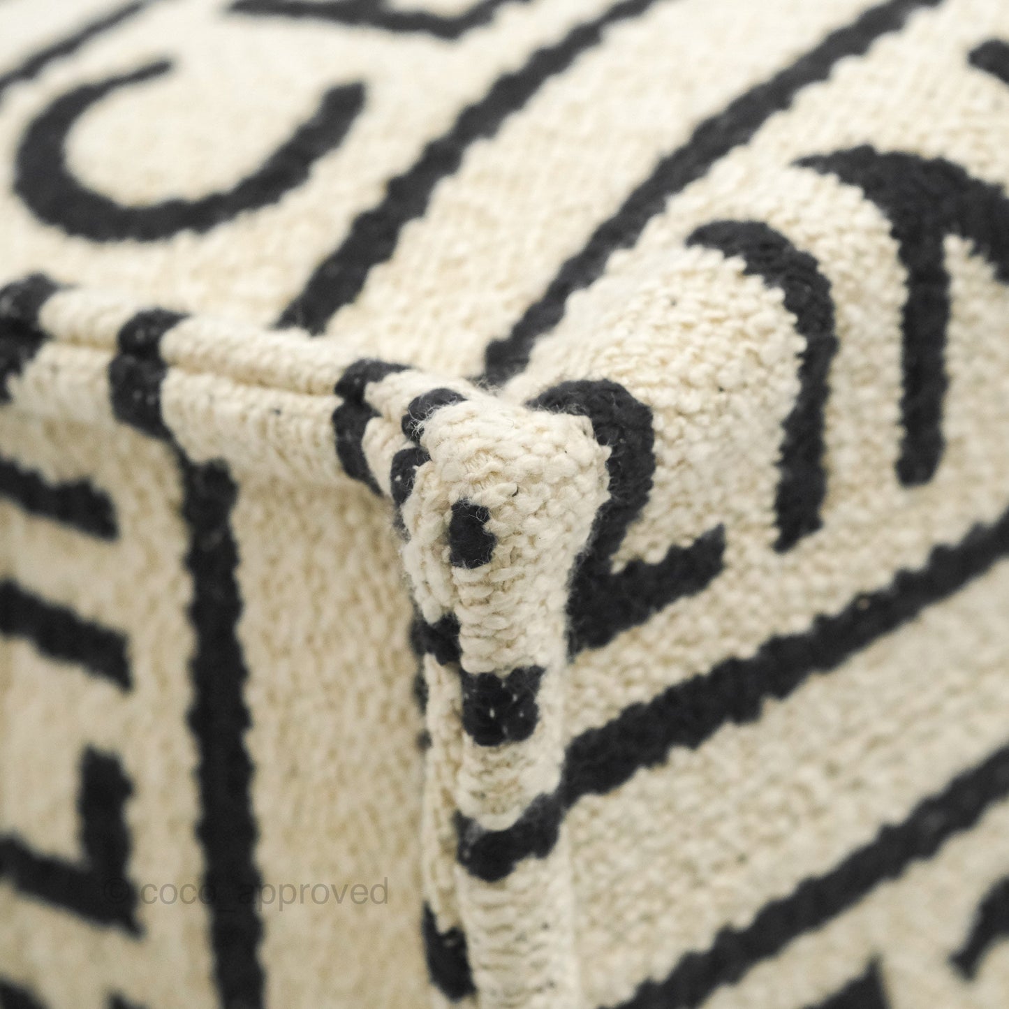 Celine Small Cabas Thais Textile with Celine All-Over White