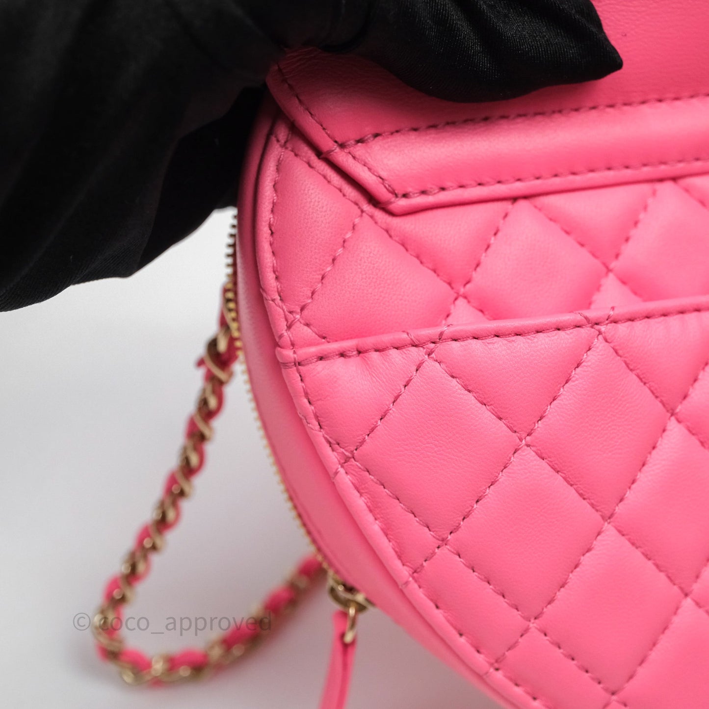 Chanel Large Heart Bag Pink Lambskin Gold Hardware