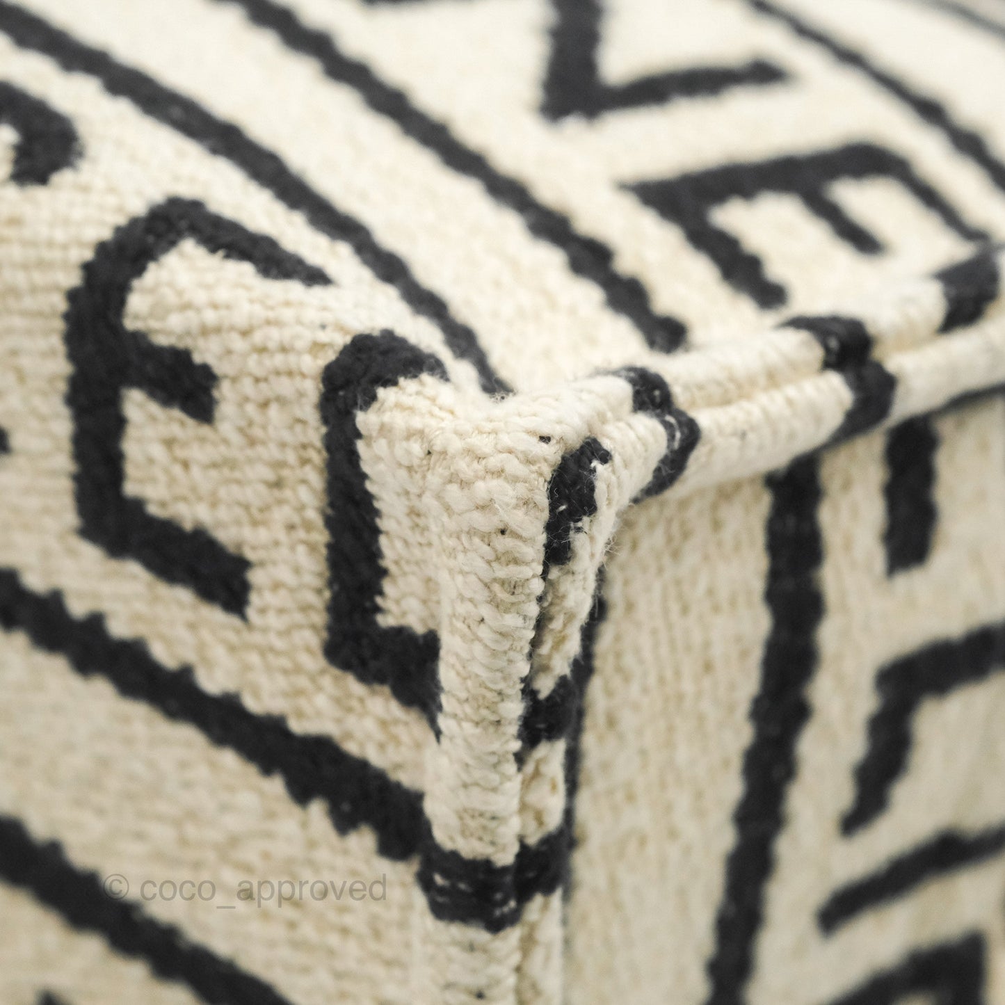 Celine Small Cabas Thais Textile with Celine All-Over White